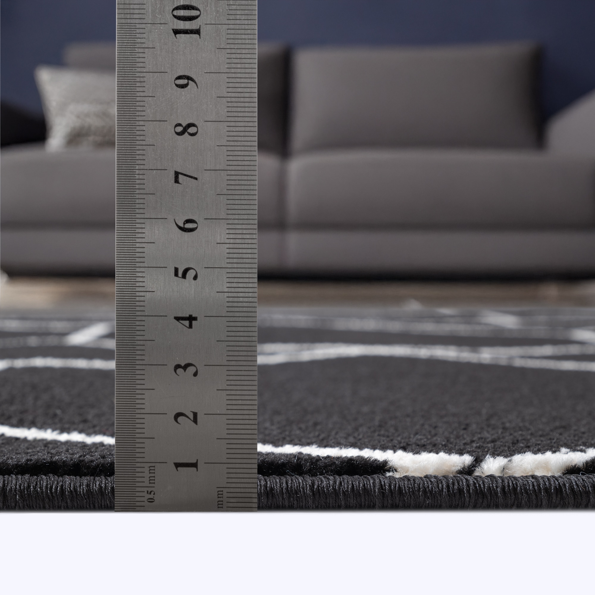 Sanat Teppich »Trellis« rund 10 mm Höhe Kurzflor, skandi, boho, auch als Läufer und in rund