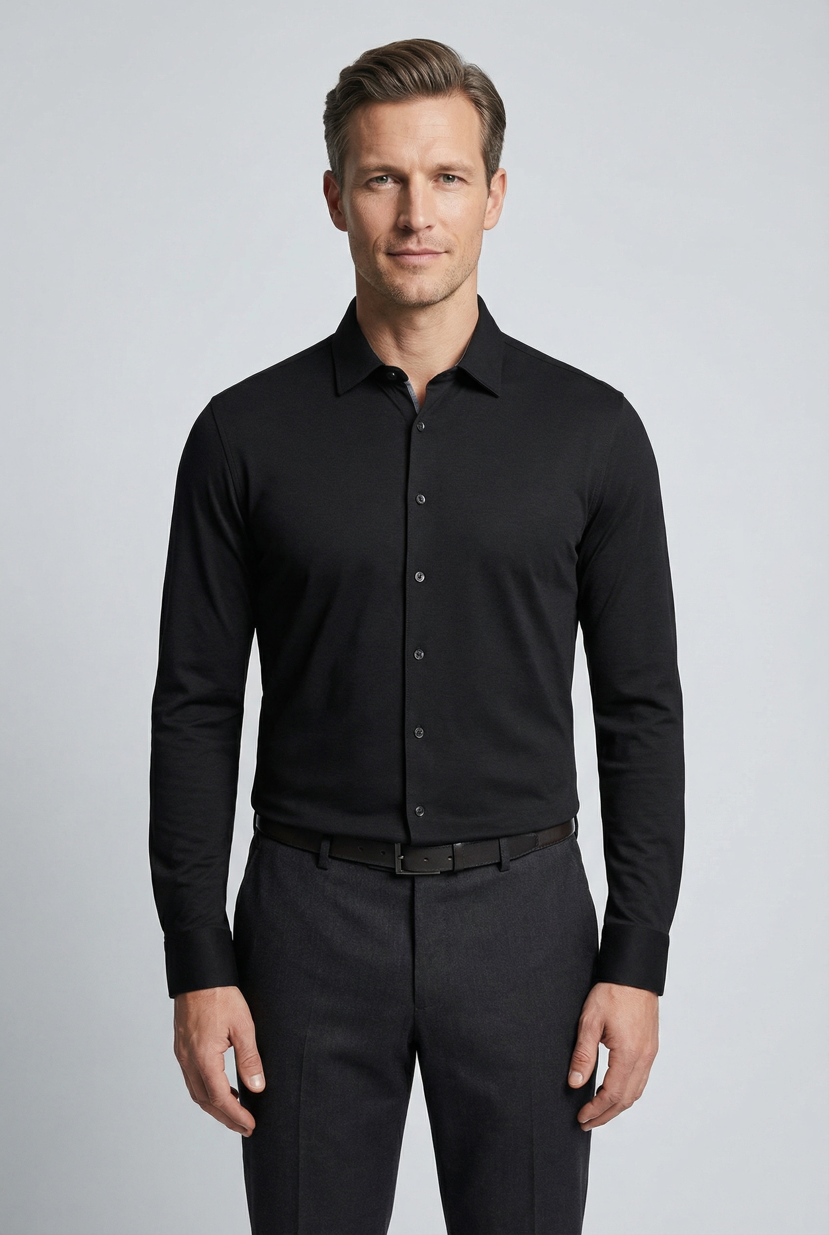 DESOTO Langarmhemd »Jerseyhemd Casual Kent«