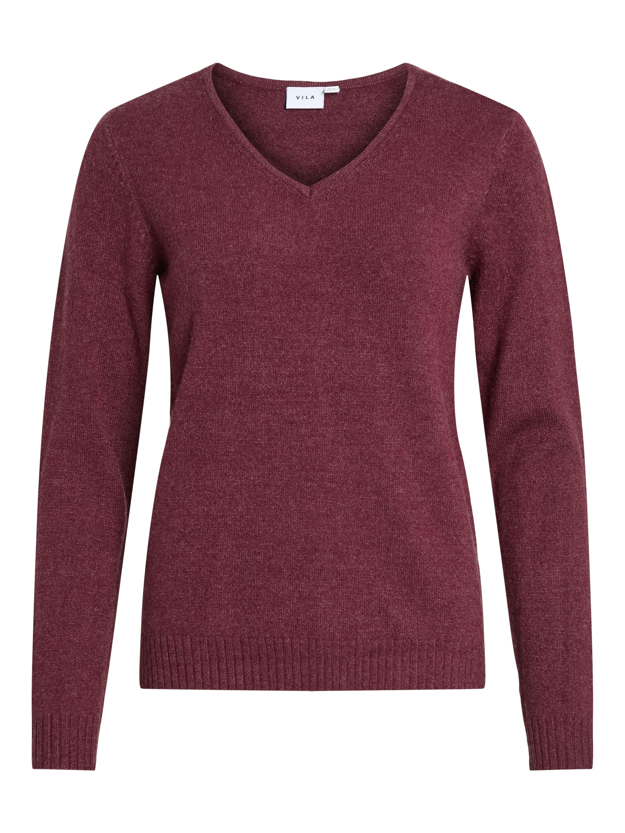 Vila V-Ausschnitt-Pullover »VIRIL V-NECK L/S  KNIT TOP - NOOS« Materialmix, regular fit