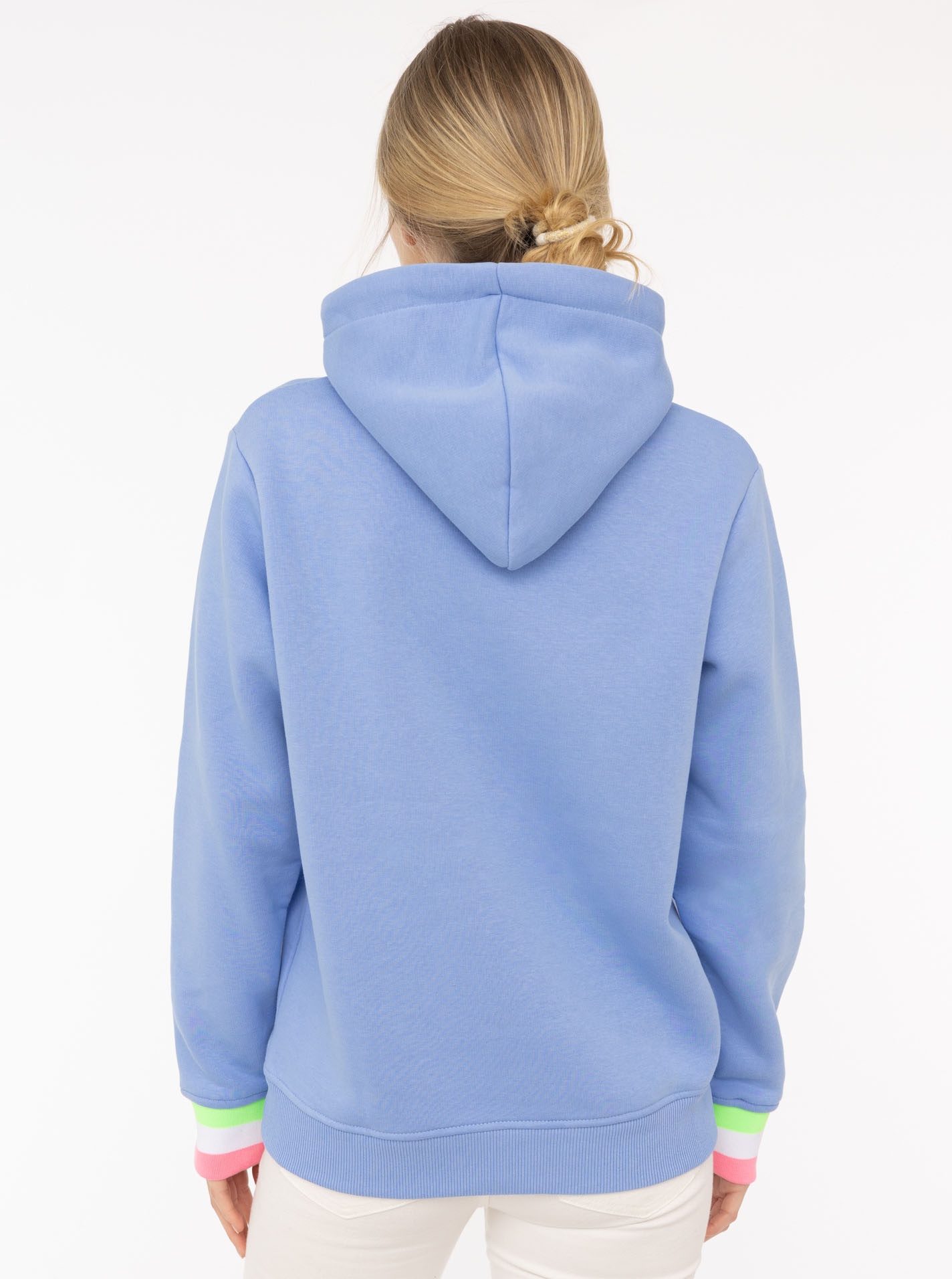 Zwillingsherz Hoodie »"Rahel"«, mit "MOIN" und Anker Stickerei, kontrastfarbigen Ärmelbündchen