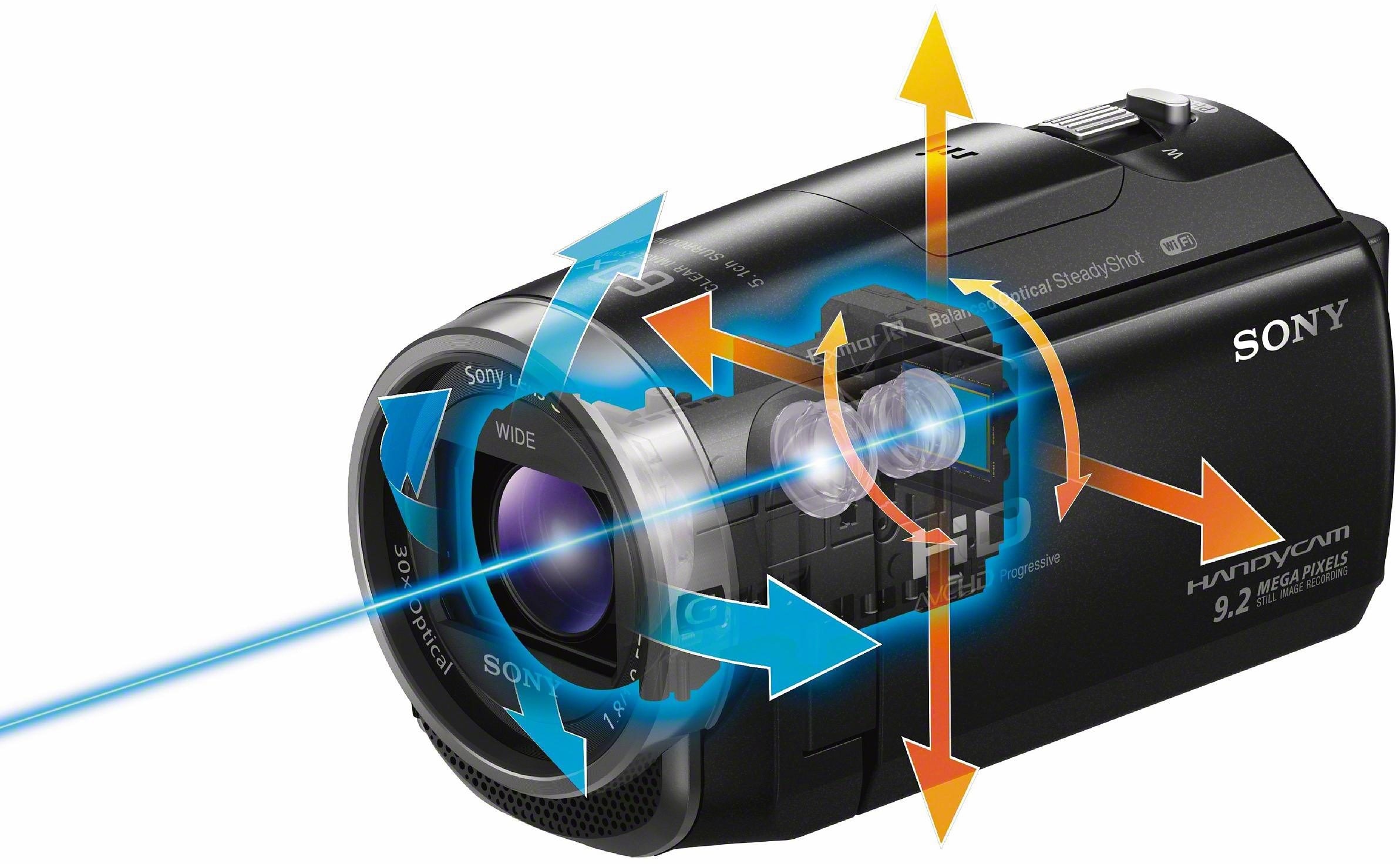 Sony Camcorder »HDR-CX625B«, Full HD, NFC-WLAN (Wi-Fi), 30 fachx opt. Zoom, 26,8mm Weitwinkel