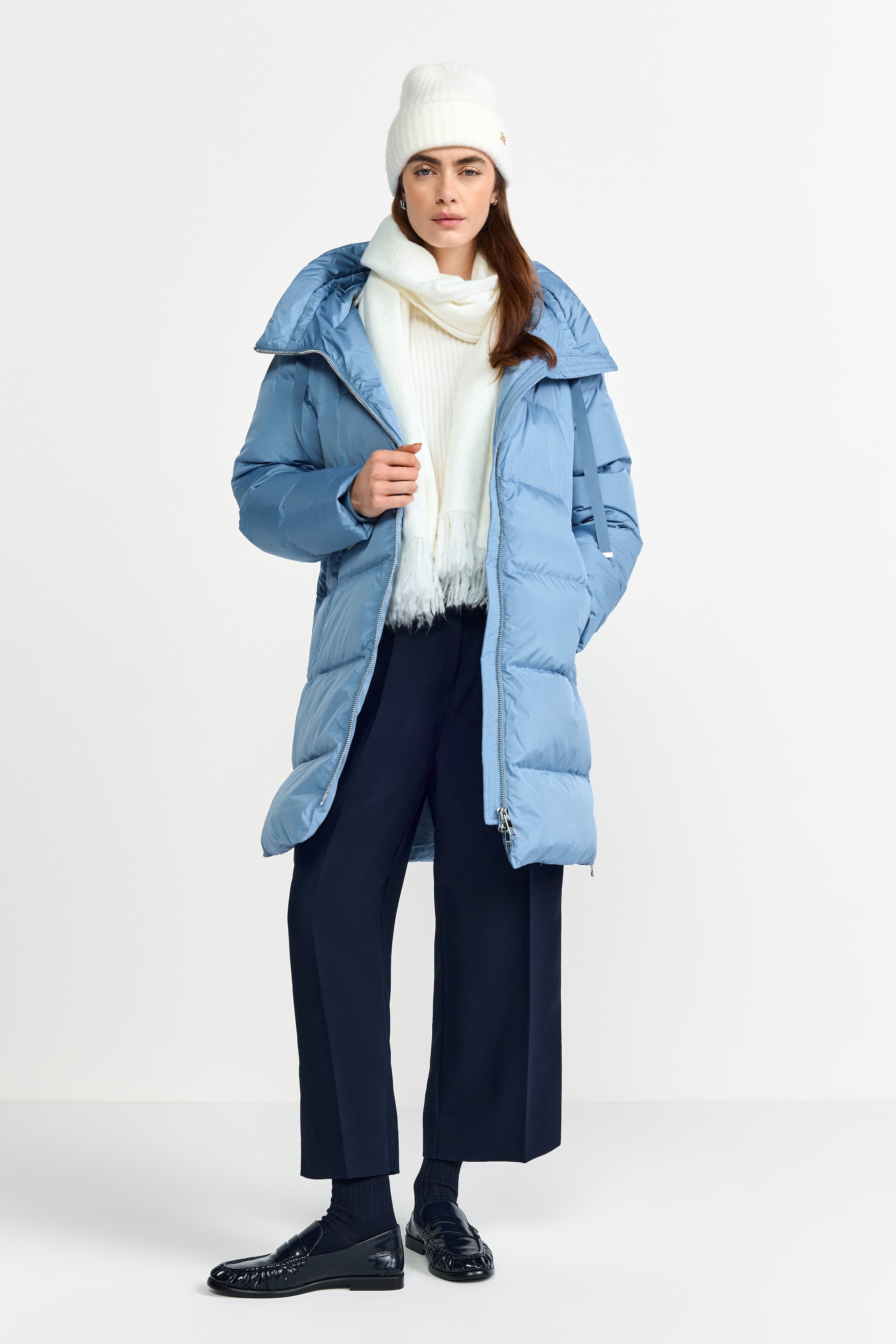 RICHROYAL Steppmantel oversized, mit Reißverschlüssen an den Seiten, Wintermantel