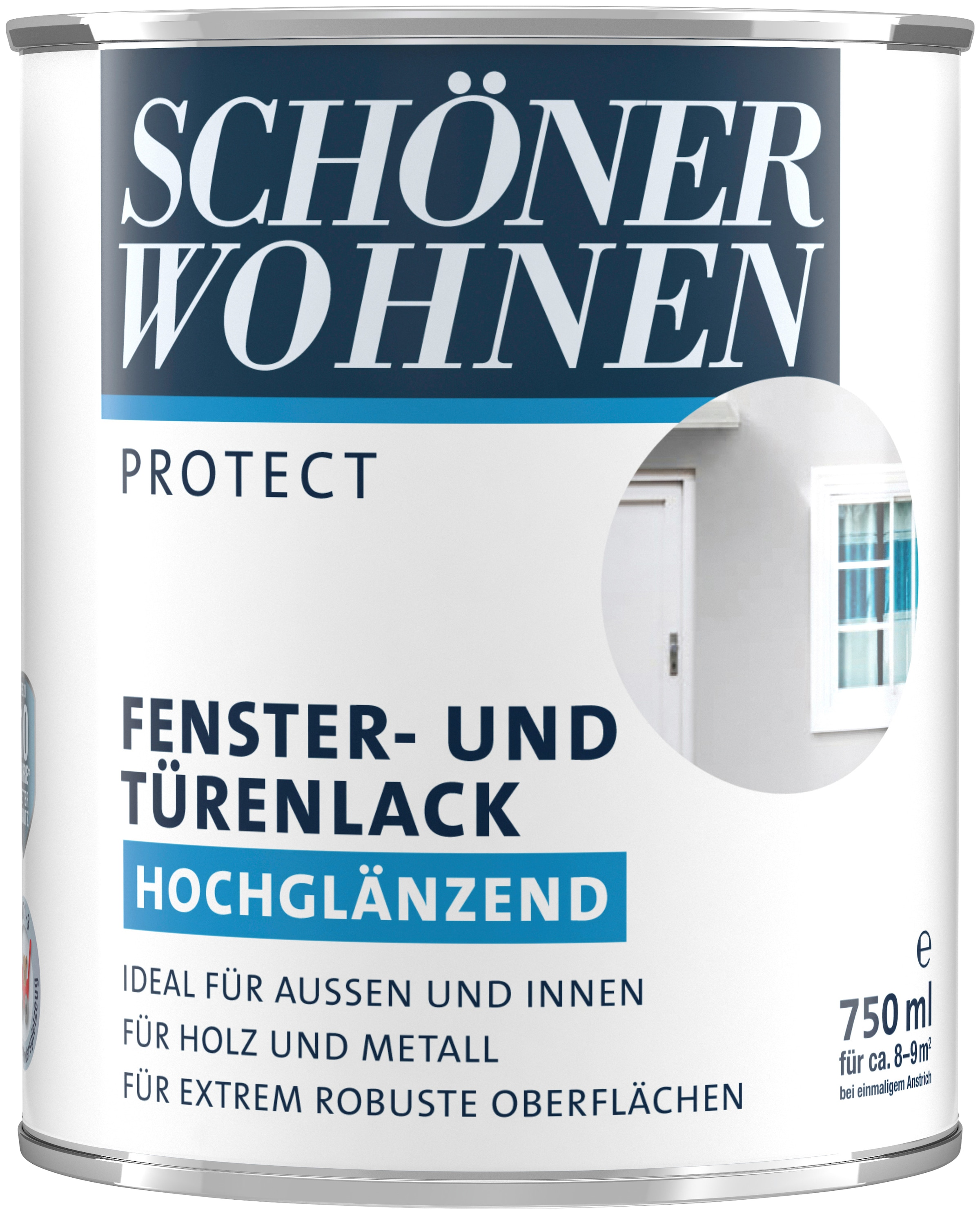 SCHÖNER WOHNEN FARBE Lack »Protect Fenster- und Türenlack«, 750 ml, weiß,...