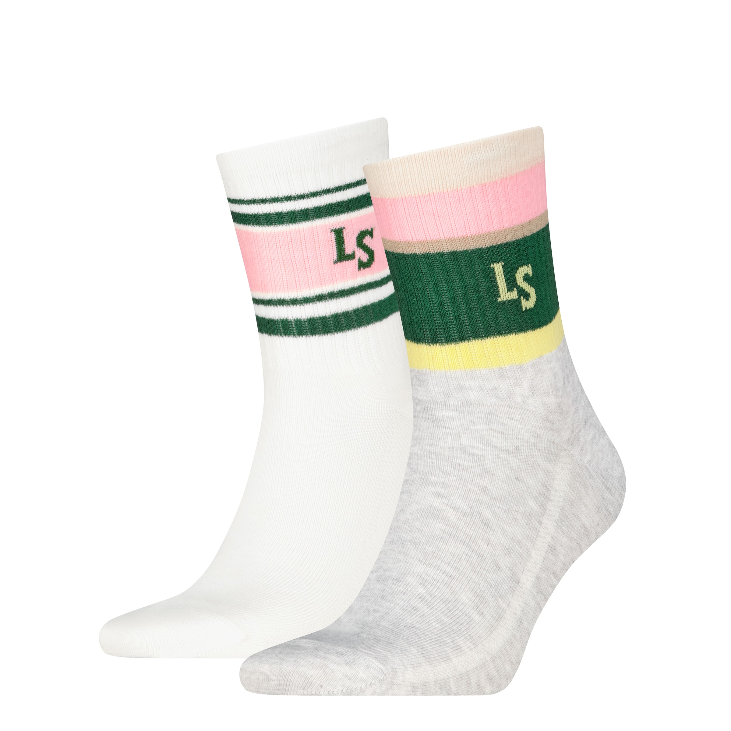 Levi's® Sportsocken »LEVIS SHORT CUT LS PLCD SPORT STRIPE« 2 Paar,  für Damen und Herren, Cotton-Mix, elastisch