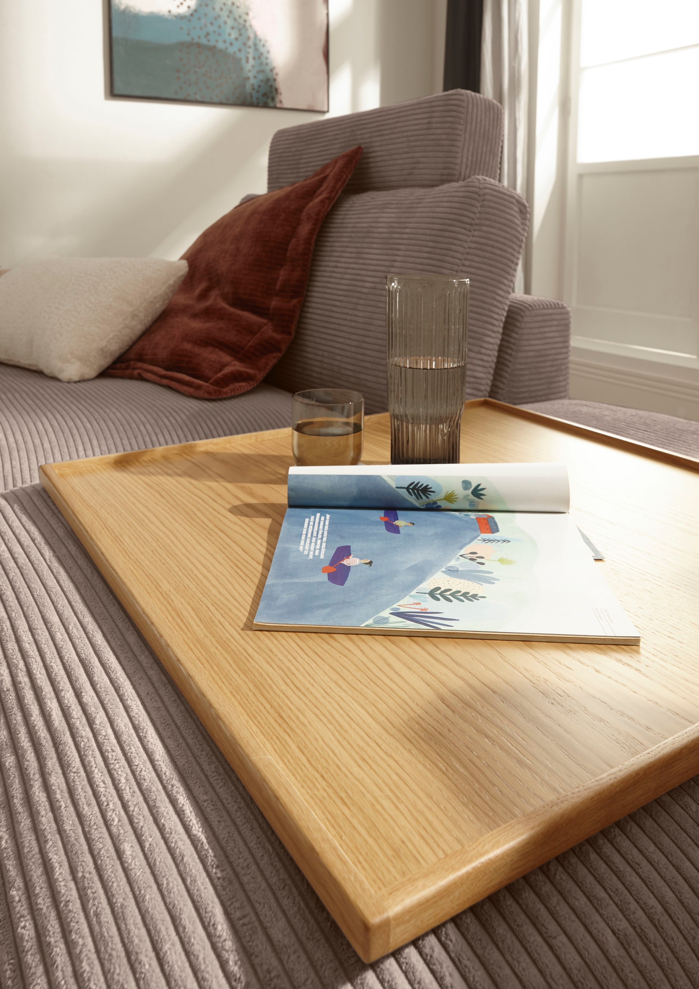 Musterring Wohnlandschaft »Lucia U-Form« Cord-Bezug, inklusive Kopfstütze, Gesamtbreite 524 cm