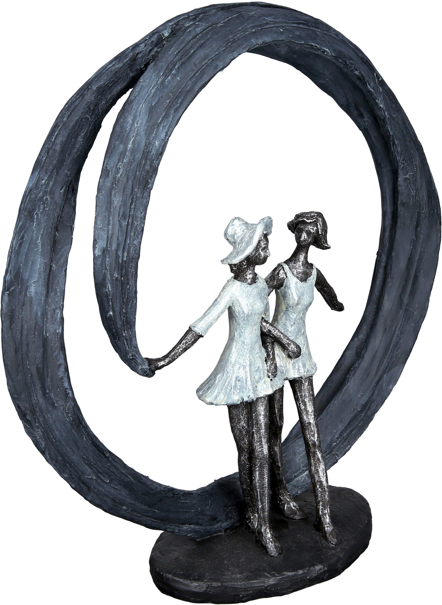 Casablanca by Gilde Dekofigur »Skulptur More than friends, grau/silber«, grau
