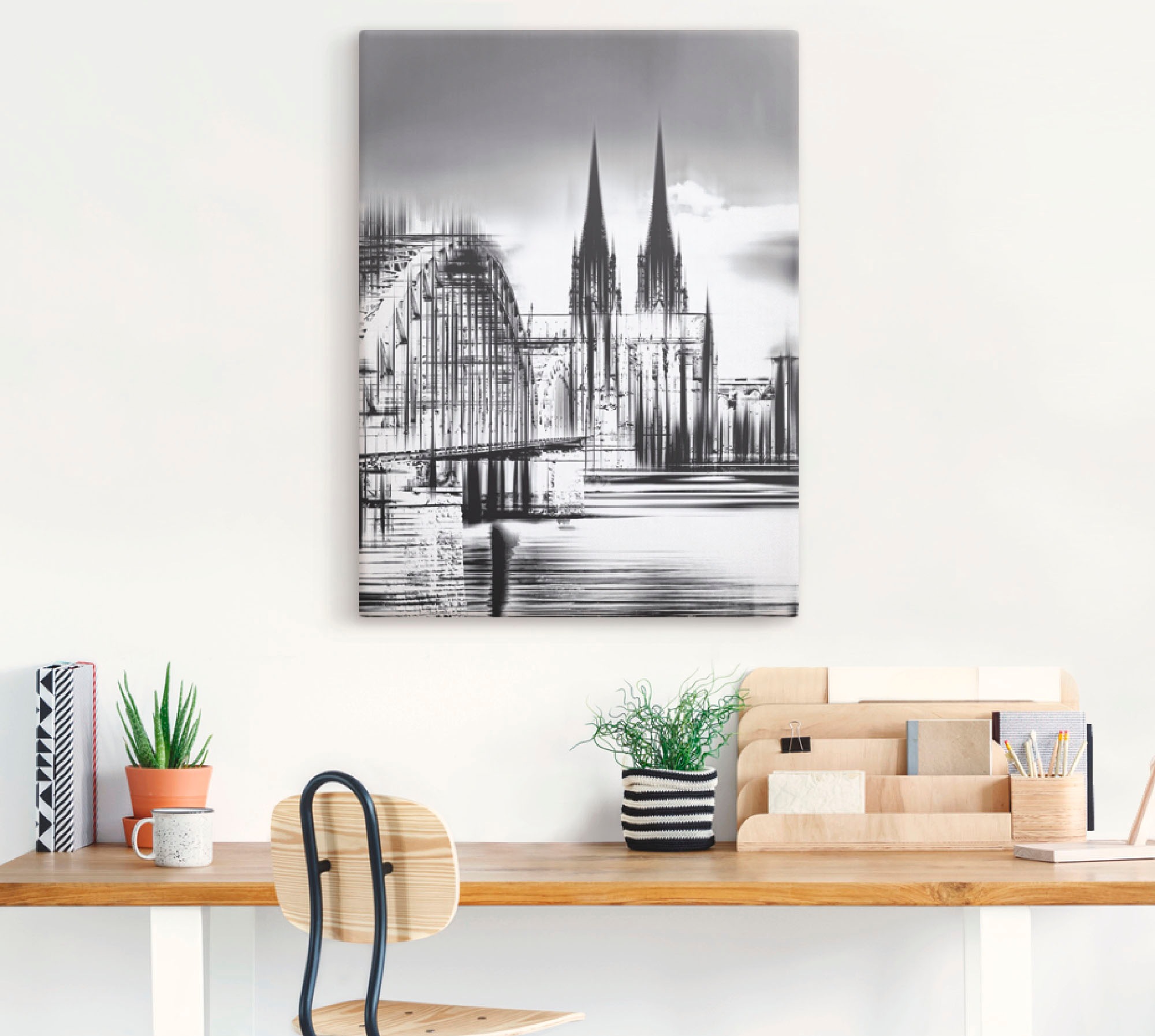 Artland Leinwandbild »Köln Skyline Collage III« Deutschland 1 Stk. tlg. auf Holzrahmen gespannt