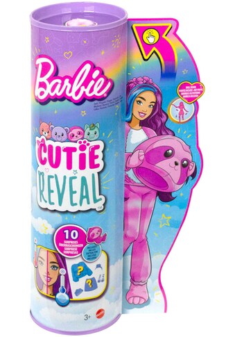 Barbie Anziehpuppe »Cutie Reveal«, mit Faultier-Plüschkostüm und 10 Überraschungen kaufen