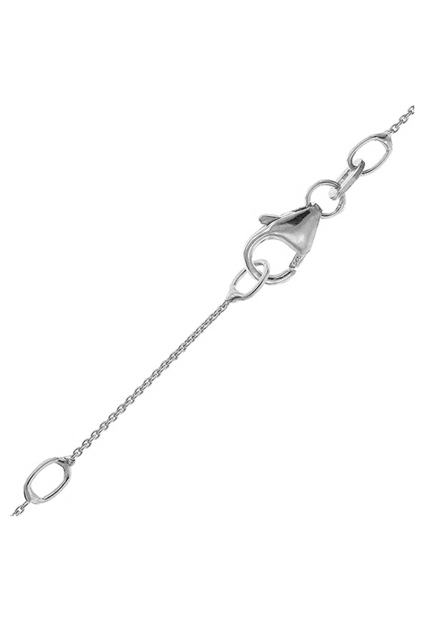 ONE ELEMENT Goldarmband »0,18 ct Diamant Brillant Armband Rundankerkette aus 585 Weißgold  19 cm«