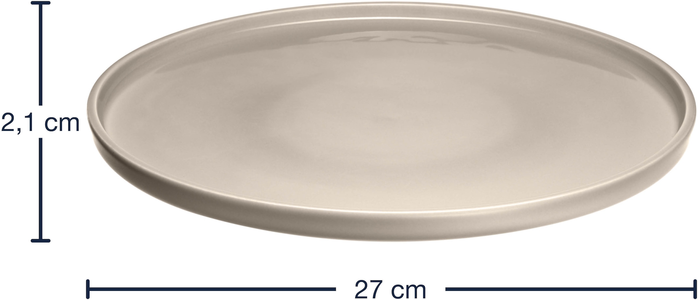 LEONARDO Teller-Set »Speiseteller ROMA, Keramikteller, ca. 27 cm, 6-teilig« Teller Set, Geschirr-Set, Service, spülmaschinengeeignet