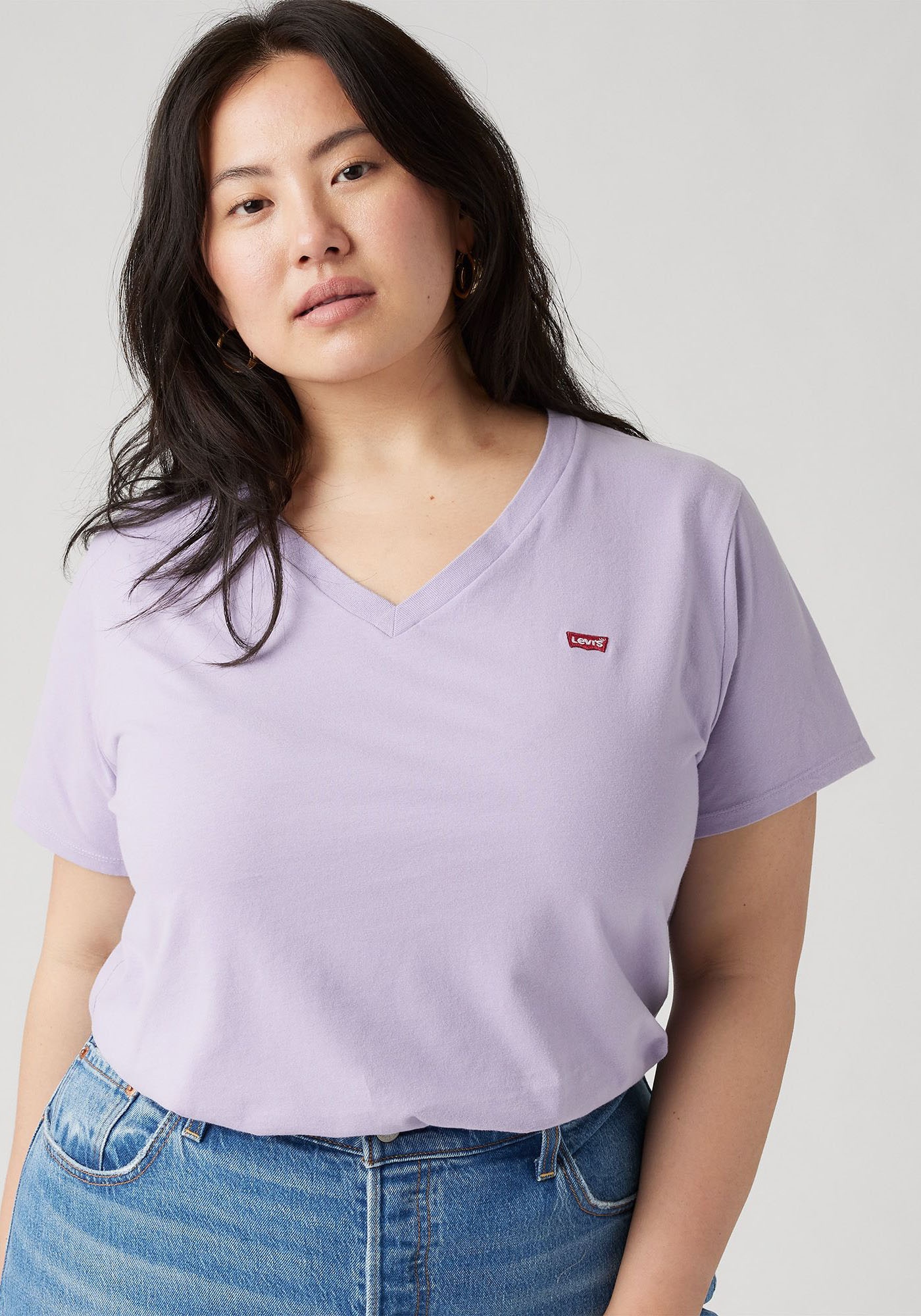 Levi's® Plus V-Shirt »PL PERFECT VNECK TEE«, aus Baumwolle