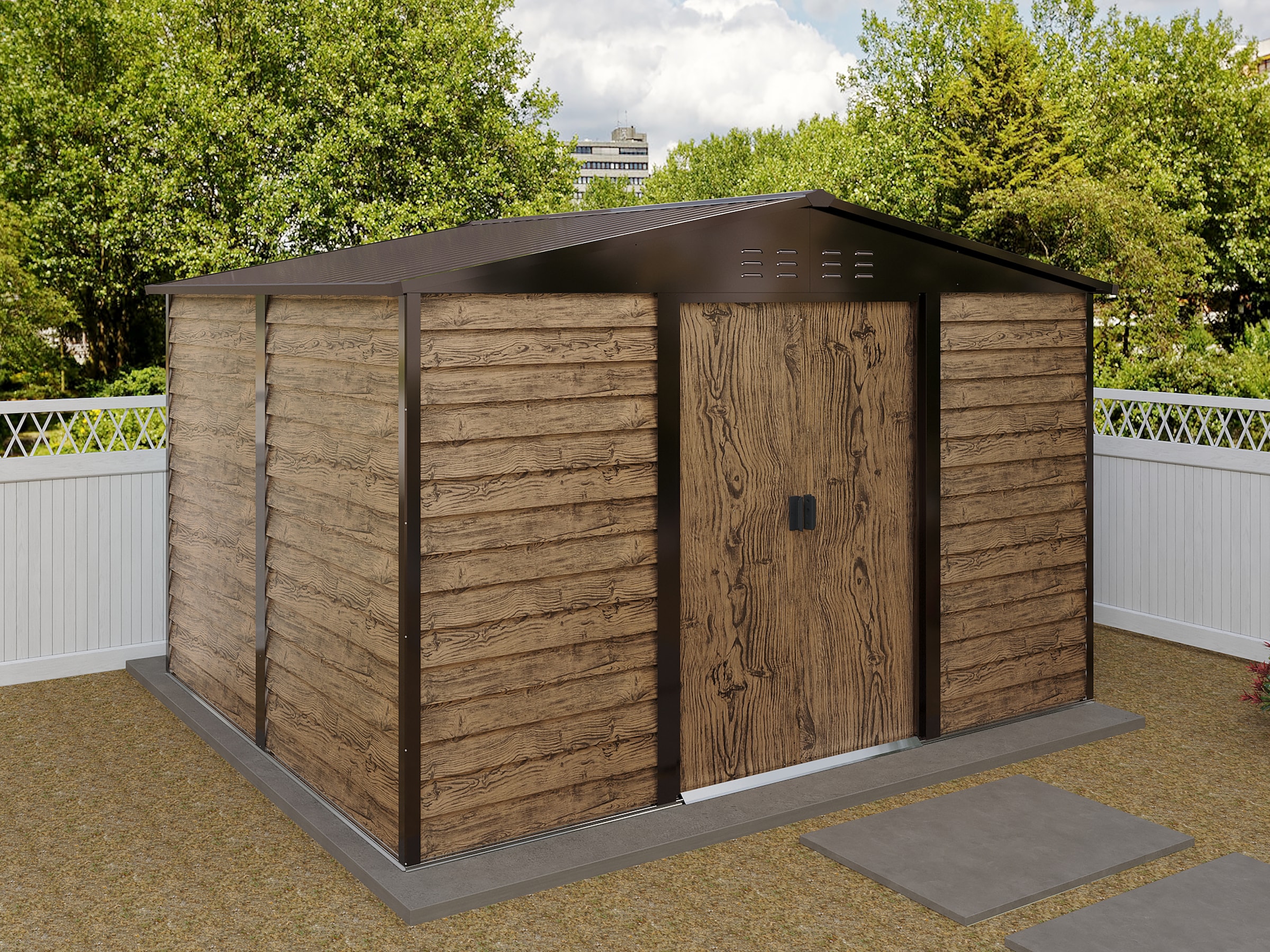 KONIFERA Gerätehaus »Segovia Verde« mit Fundamentrahmen