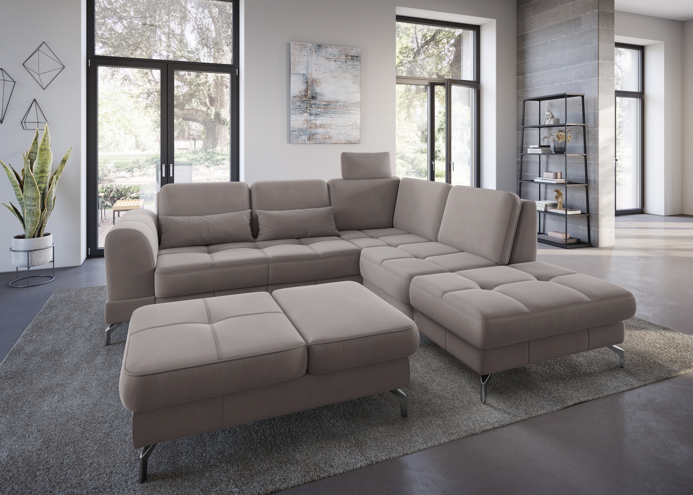 sit&more Hocker »Bendigo« mit Klappfunktion, Bodenfreiheit 12 cm, wahlweise in 2 Fußfarben
