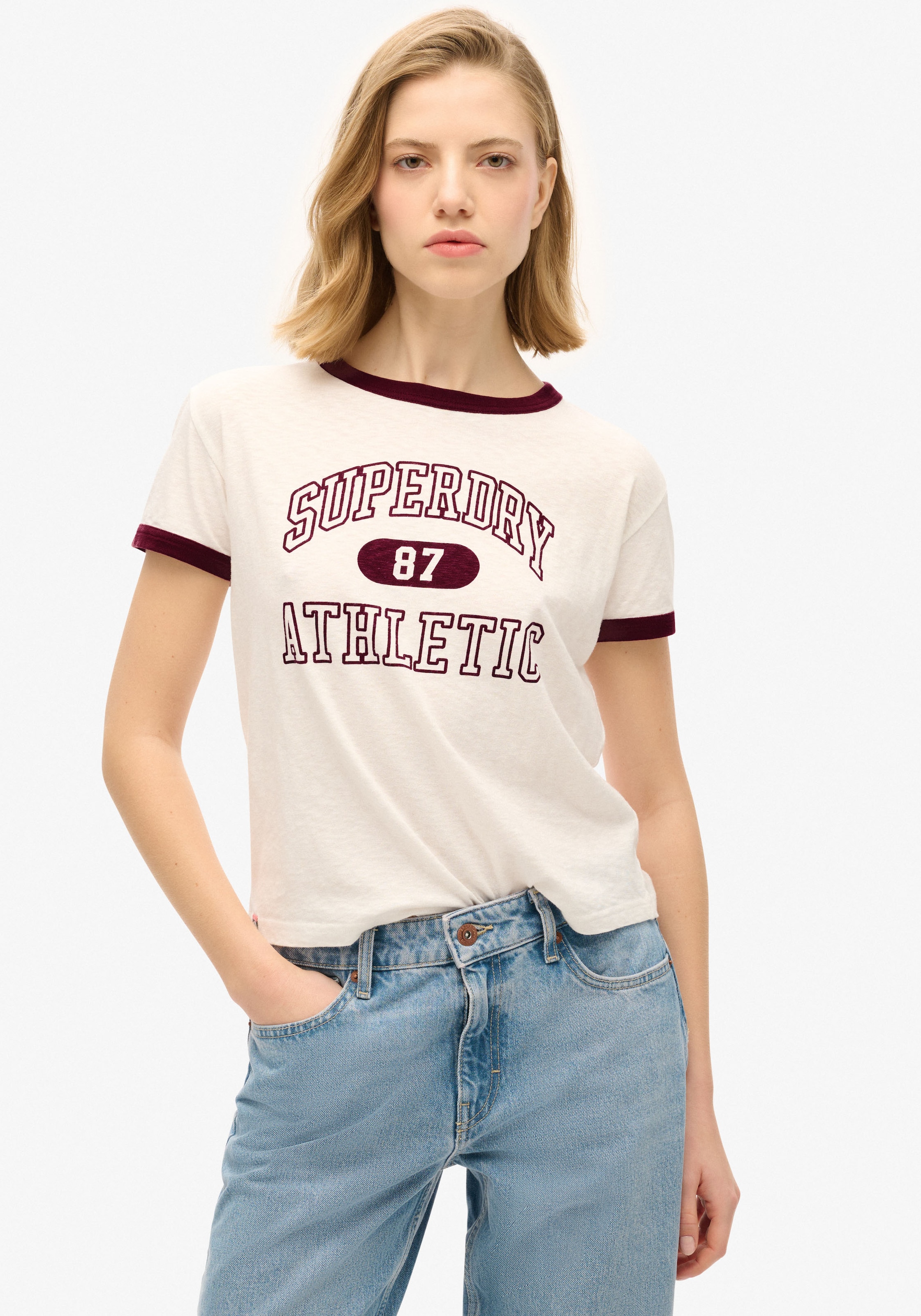 Print-Shirt »ATHLETIC RINGER FITTED TSHIRT«