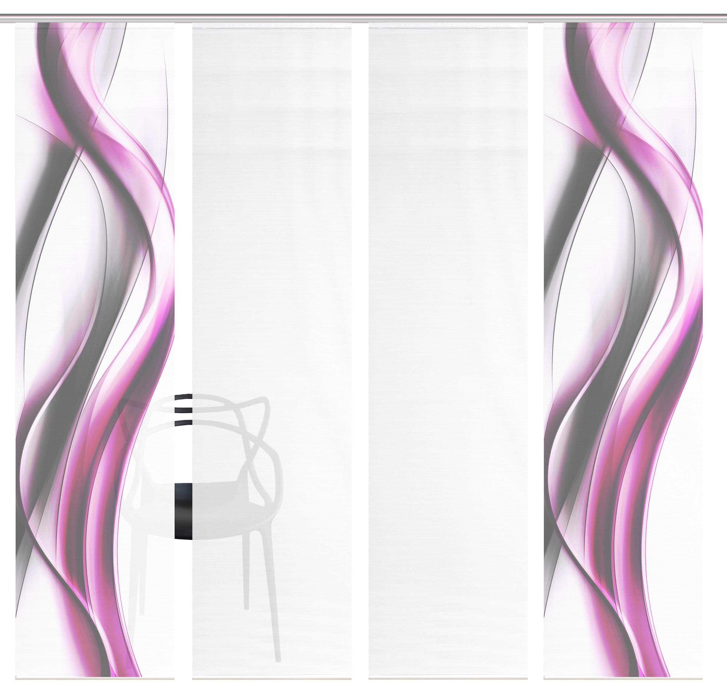 Vision S Schiebegardine »CARA« Paneelwagen 4 Stk. tlg. Schiebevorhang,Bambusoptik,Digitaldruck,SET