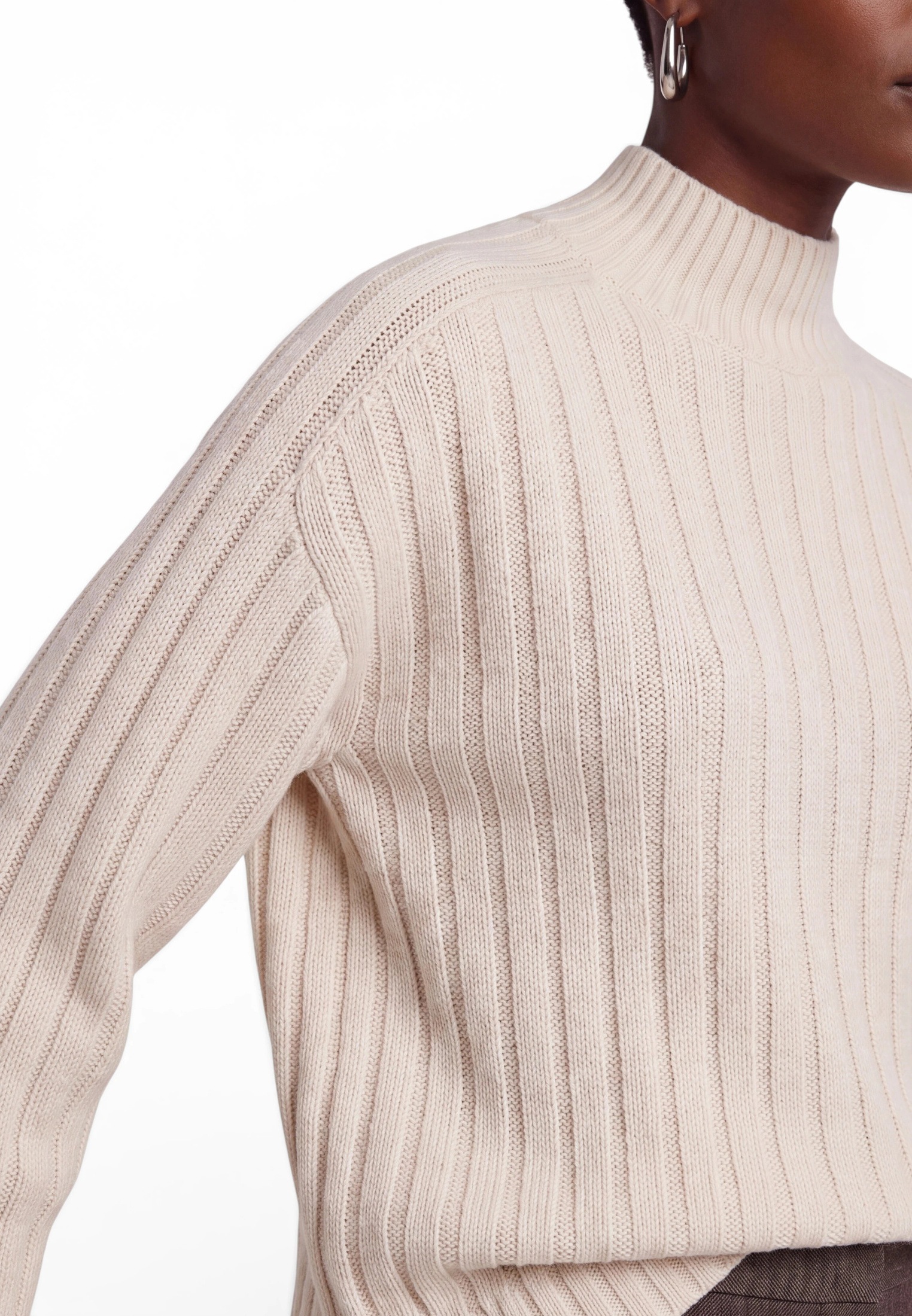 Zero Strickpullover »Strickpullover mit Stehkragen«