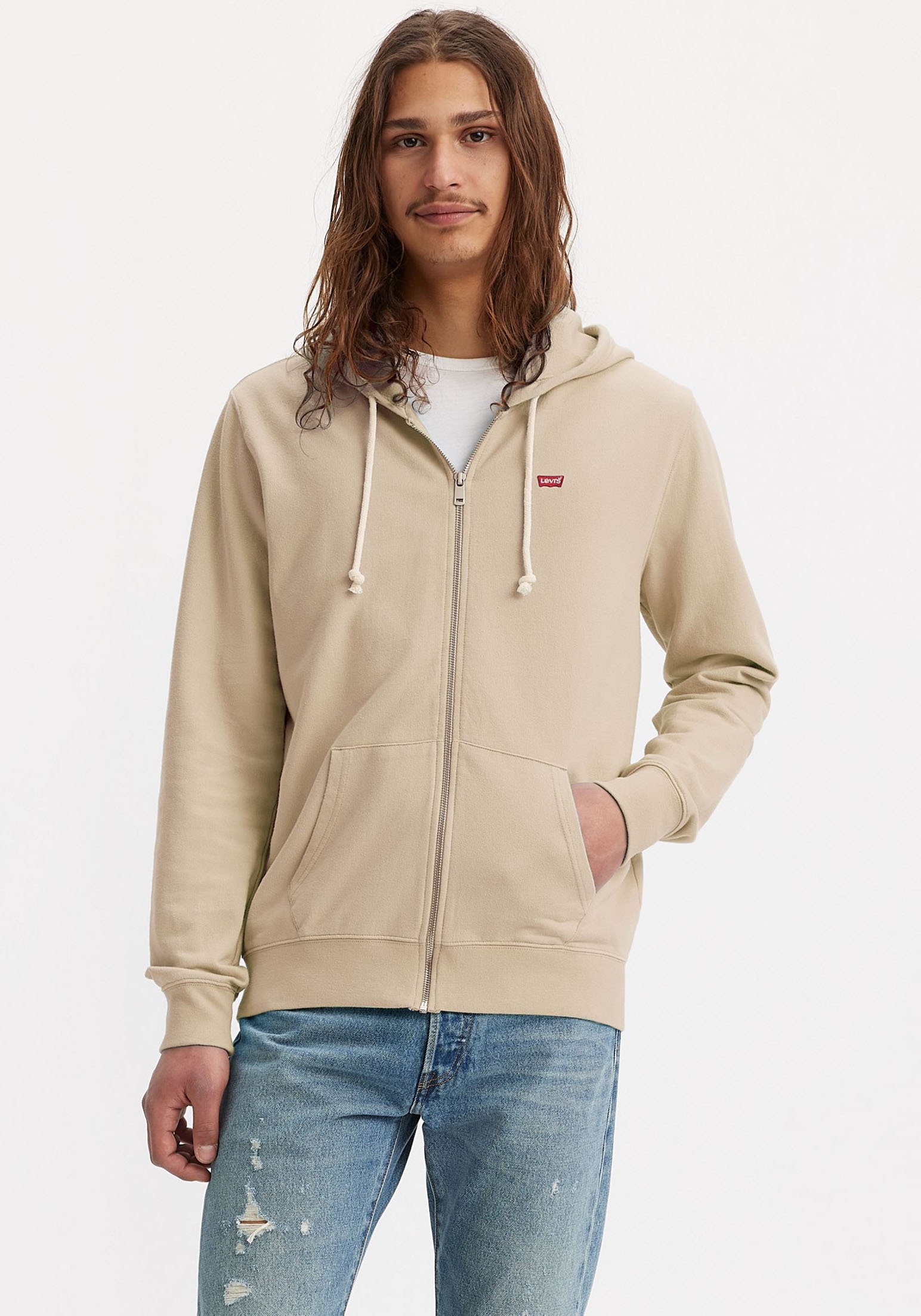 Levi's® Kapuzensweatjacke »NEW ORIGINAL ZIP UP« mit Logo-Stickerei und Kängurutasche
