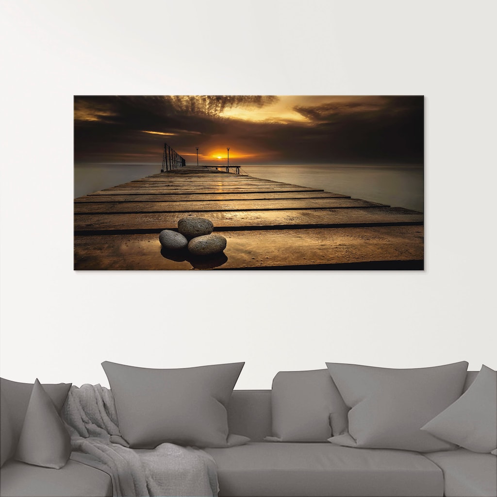Artland Glasbild »Sonnenaufgang am Schwarzen Meer«, Sonnenaufgang & -untergang, (1 St.)