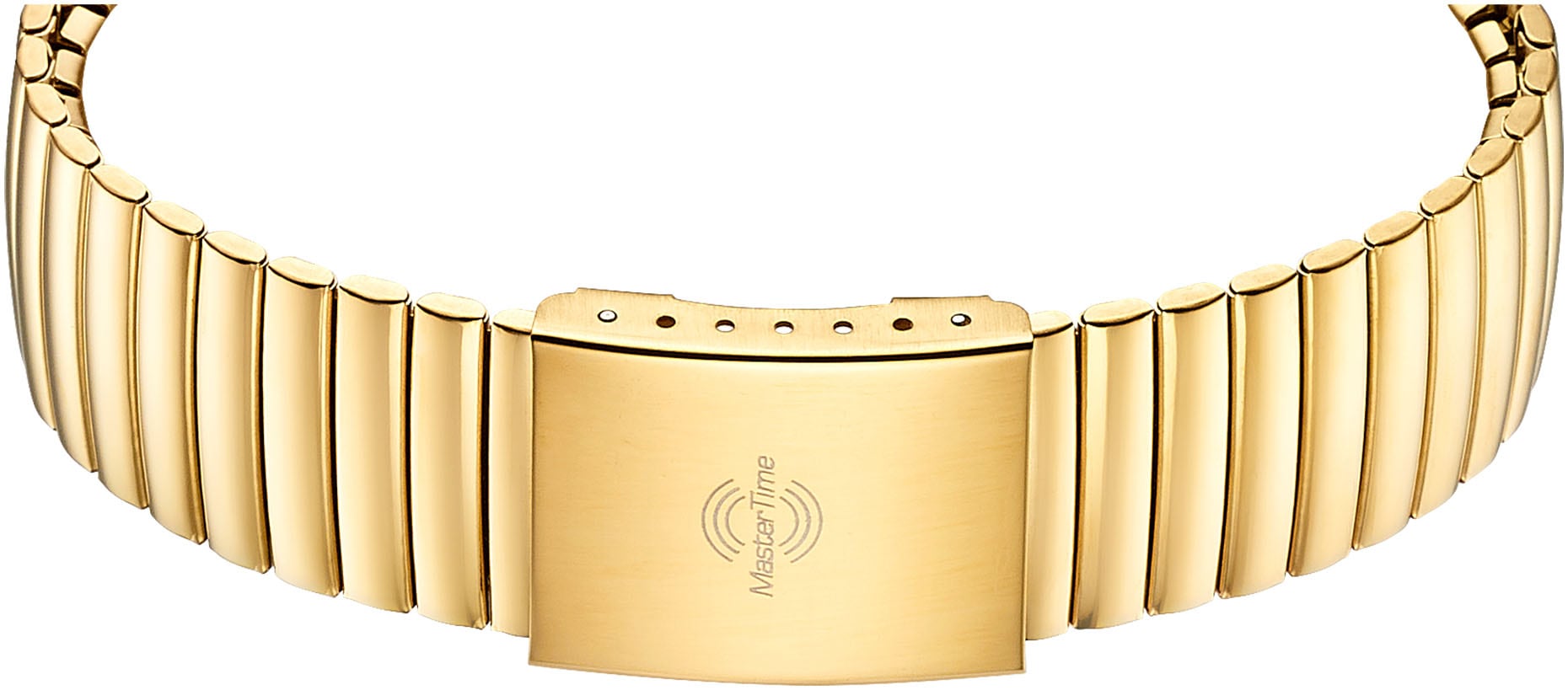 MASTER TIME Funkuhr Quarzuhr, Armbanduhr, Herrenuhr, Edelstahlarmband, analog, digital