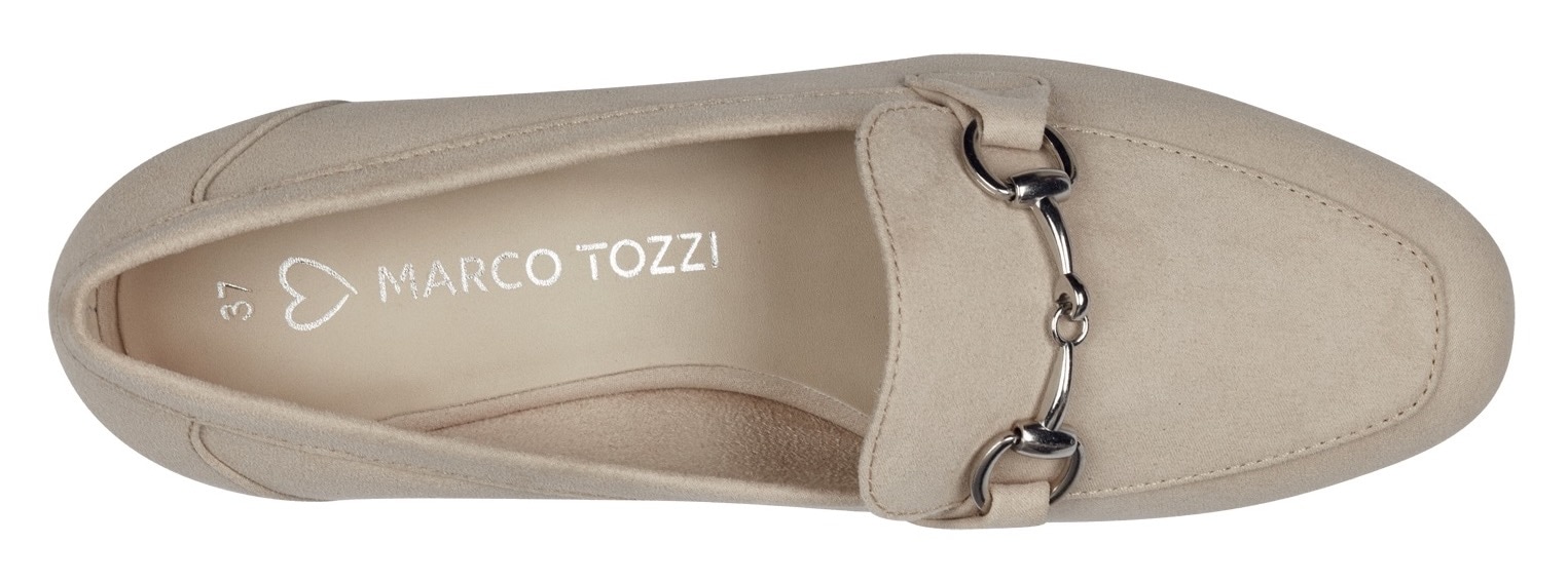 MARCO TOZZI Slipper, Blockabsatz, Loafer, Businessschuh mit Schmuckspange