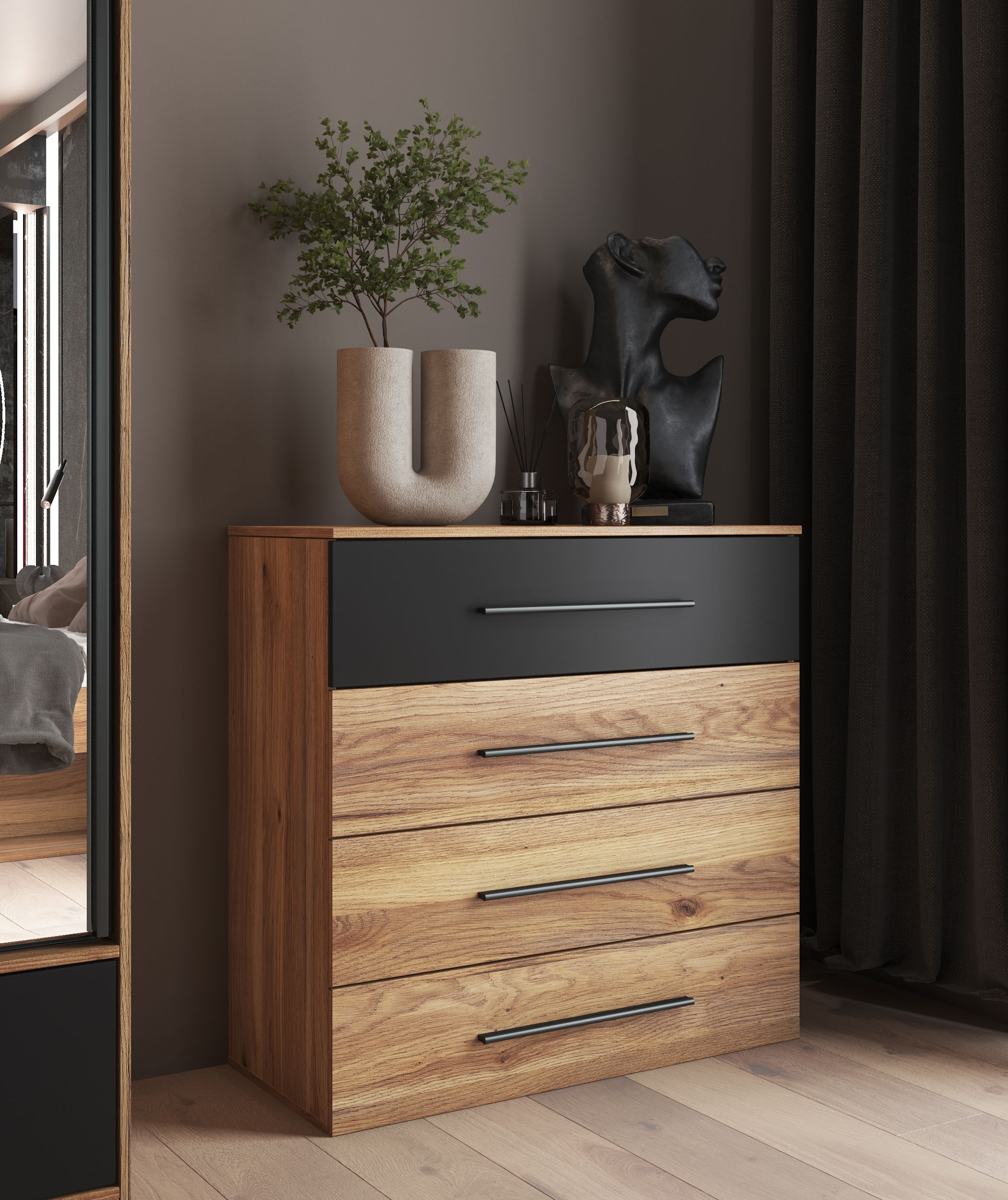 Home affaire Kommode »Faweza,Breite 91 cm, Schubladenkommode, Sideboard mit Schublden«, Mehrzweckschrank viel Stauraum