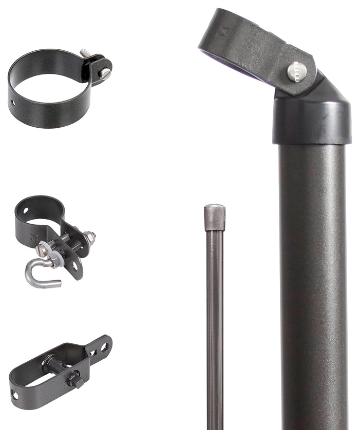 Alberts Zaunpfosten »Verbinder«, (Set), 2-seitig für Ø 6x125 cm, mit Bodenhülse
