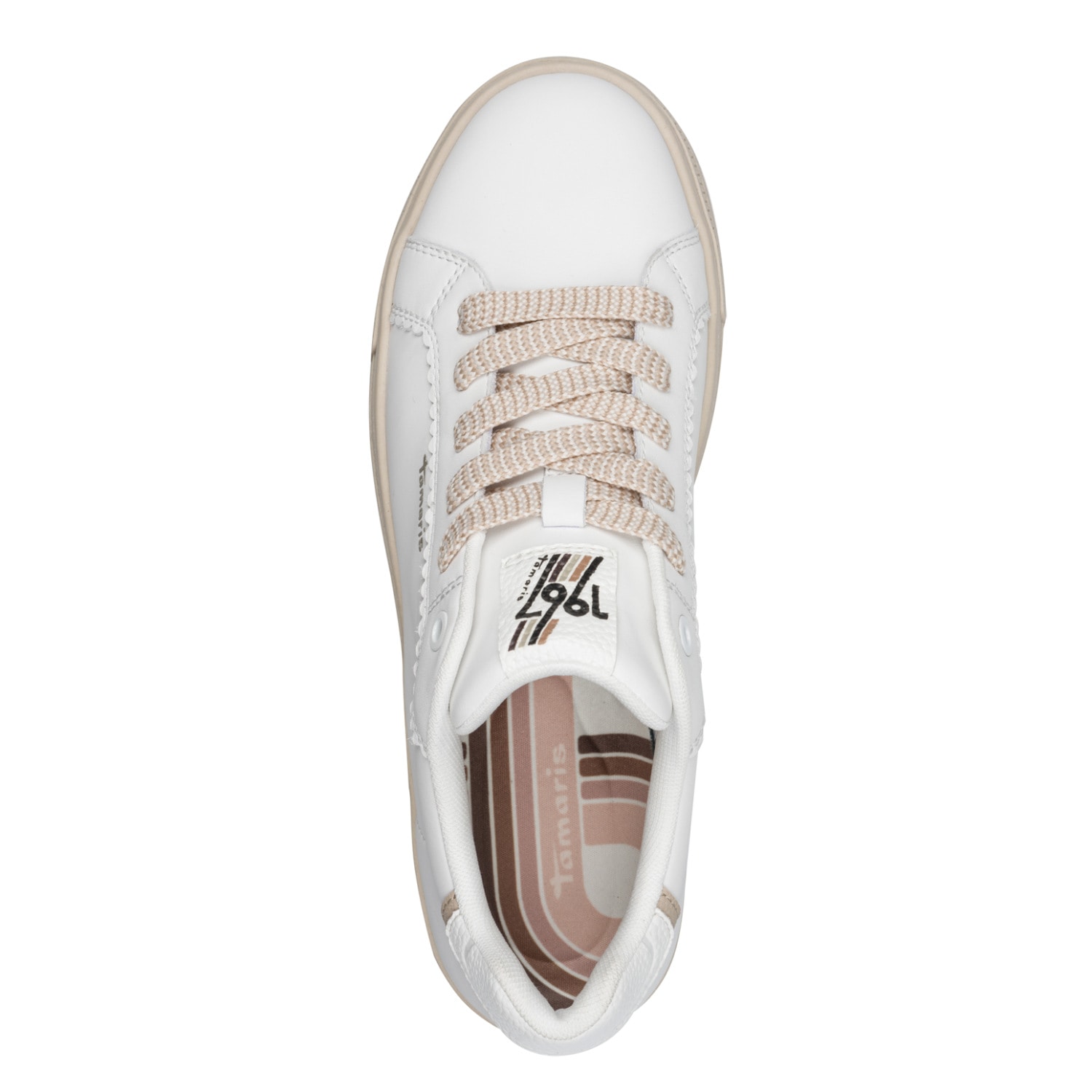 Tamaris Slip-On Sneaker  Freizeitschuh, Halbschuh mit Wellenkante und Logoschriftzug