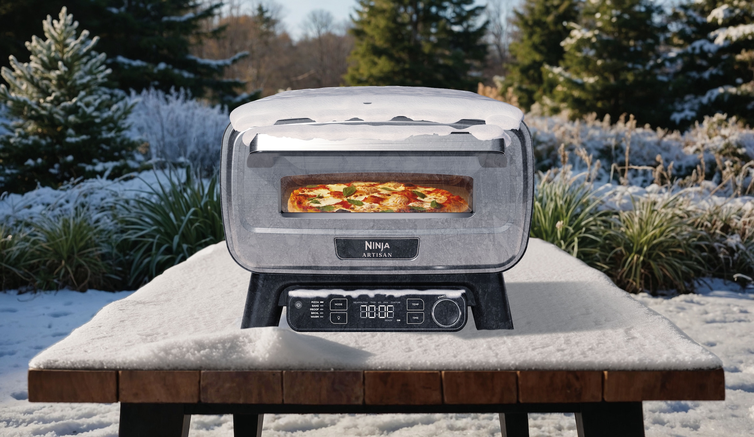 NINJA Pizzaofen »Artisan Outdoor-Elektro-Pizzaofen/Heißluftfritteuse MO201EU«