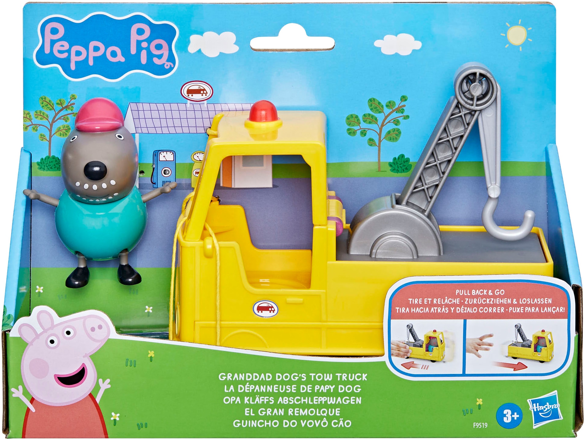 Hasbro Spielzeug-LKW »Peppa Pig, Opa Kläffs Abschleppwagen«, inklusive Figur