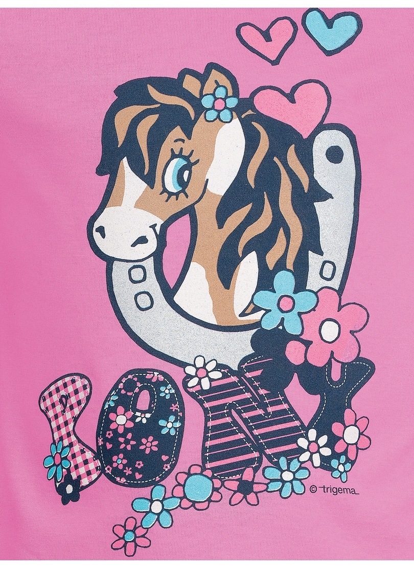 Trigema Longsleeve »TRIGEMA Langarmshirt mit süßem Pony-Print«, (1 tlg.)