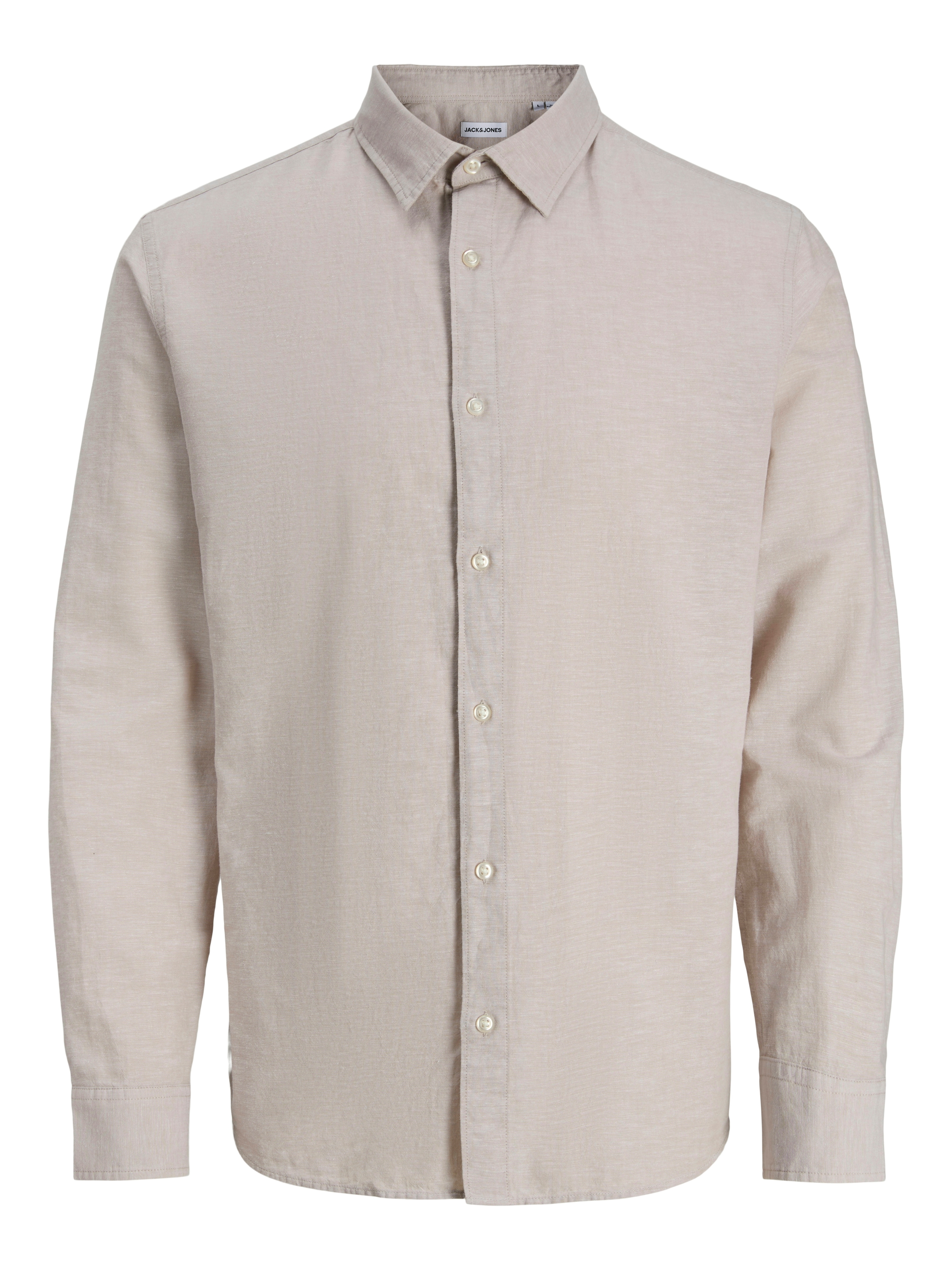 Jack & Jones Langarmhemd »JJEBREEZE LINEN BLEND SHIRT L/S SN« mit Knopfleiste