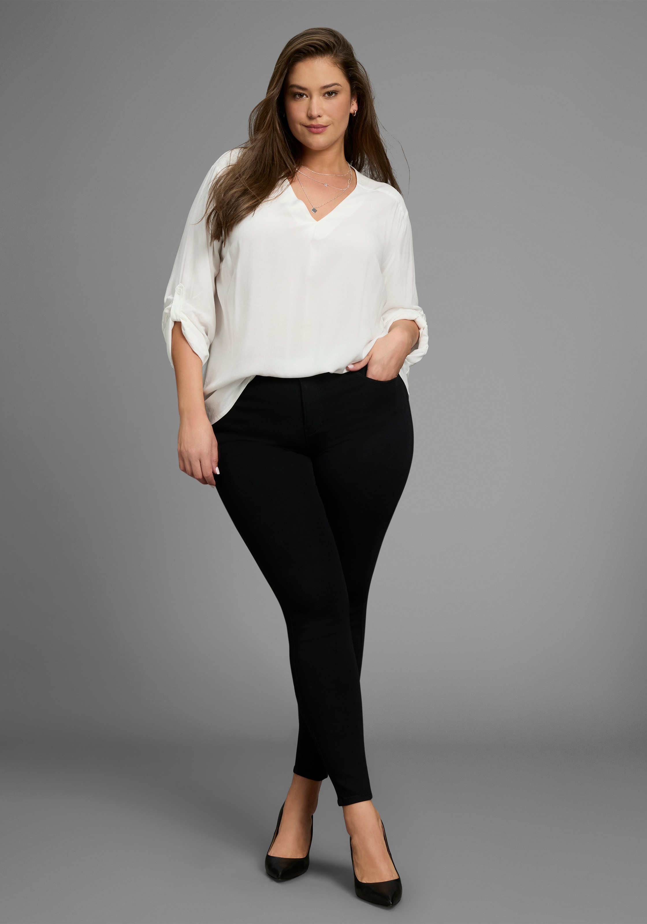 ONLY CARMAKOMA Skinny-fit-Jeans »CARTHUNDER PUSH UP REG SK JNS«