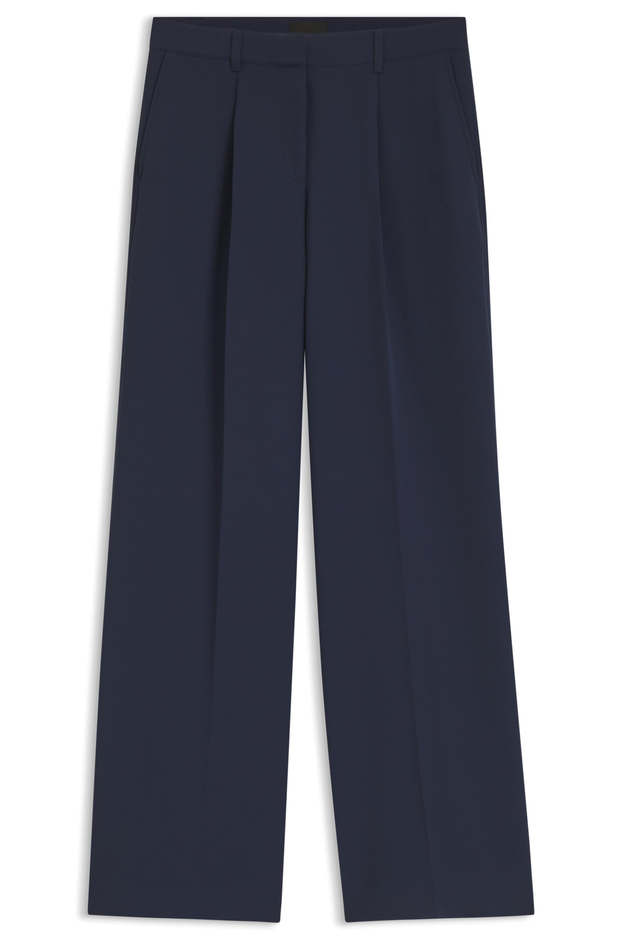BOSS ORANGE Anzughose »Tiwi Premium Damenmode«  Wide Leg mit Bügelfalte