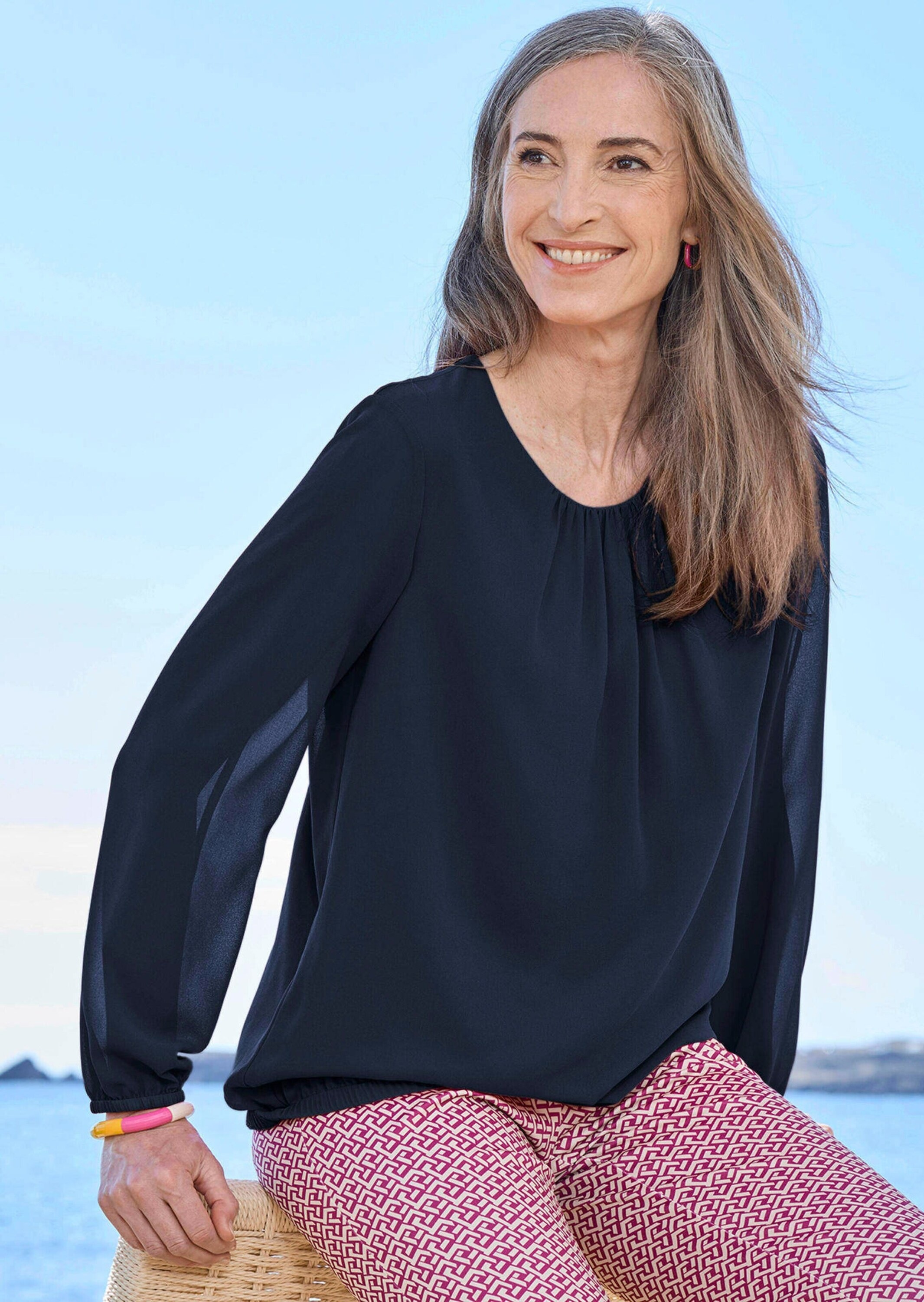 GOLDNER Klassische Bluse »Elegante Bluse aus Chiffon«