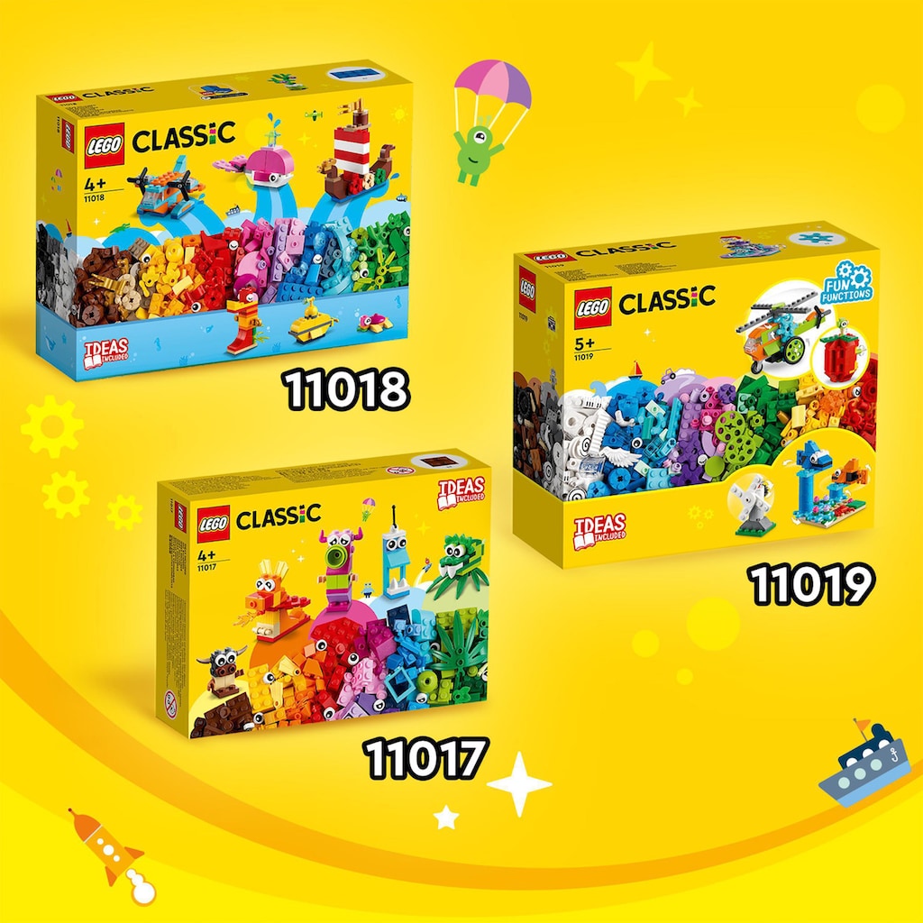 LEGO® Konstruktionsspielsteine »Kreative Monster (11017), LEGO® Classic«, (140 St.)