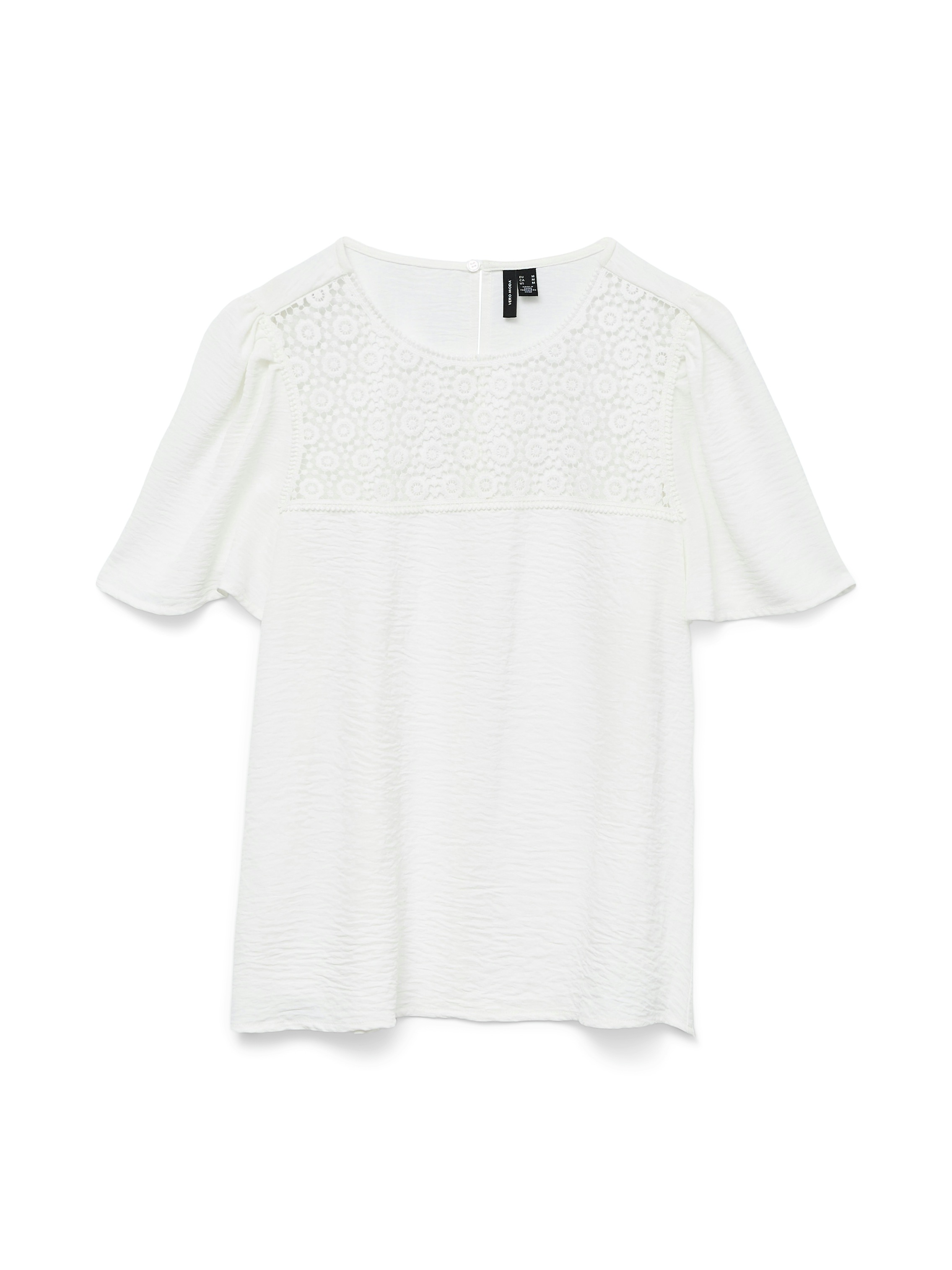 Vero Moda Blusentop »VMALVA CROCHET SS TOP WVN GA«