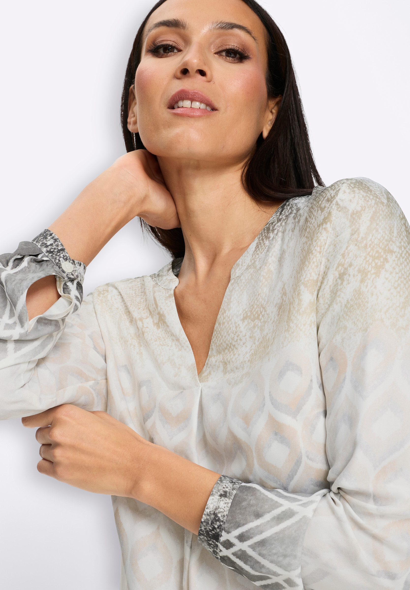 heine Klassische Bluse »Druckbluse Schlupfbluse mit Druck-Dessin«