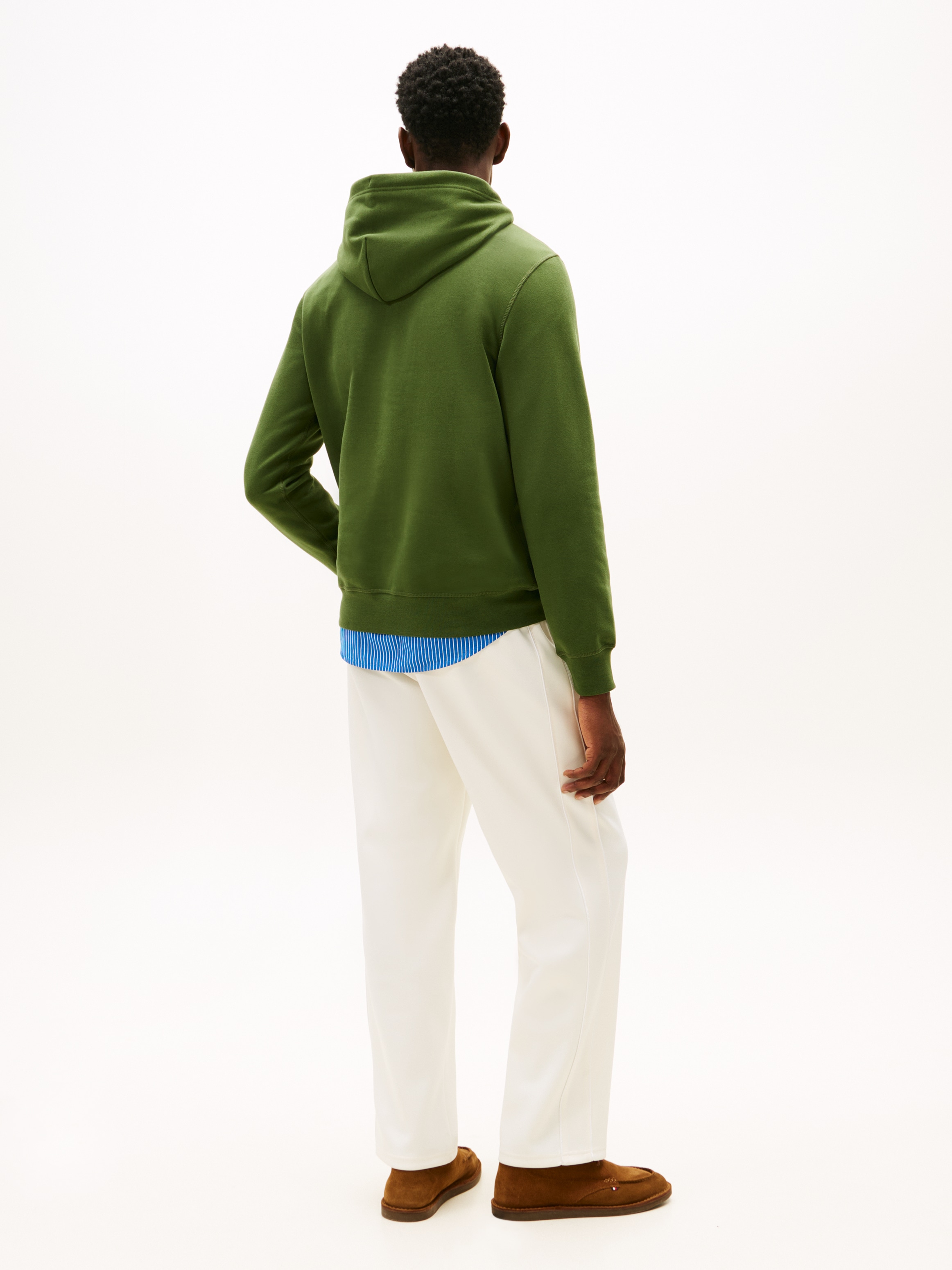 Tommy Hilfiger Hoodie »ESS SEASONAL FLEECE HOODY mit Kapuze und Kängurutasche«, unifarben, casual, regular fit, Baumwollmix, Kapuze
