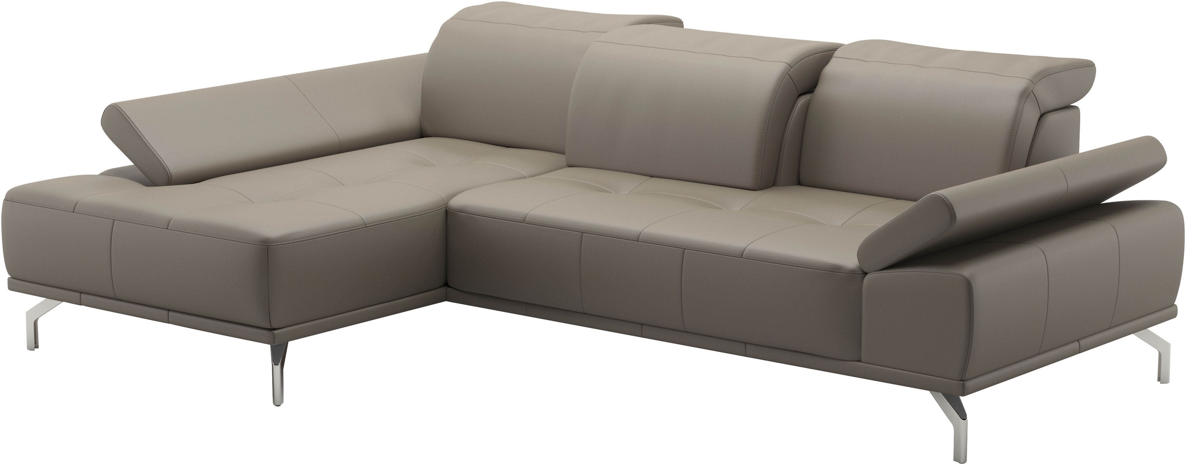 Places of Style Ecksofa »Caluna«, Inkl.Sitztiefenverstellung, wahlweise mit Kopf- und Armteilverstellung