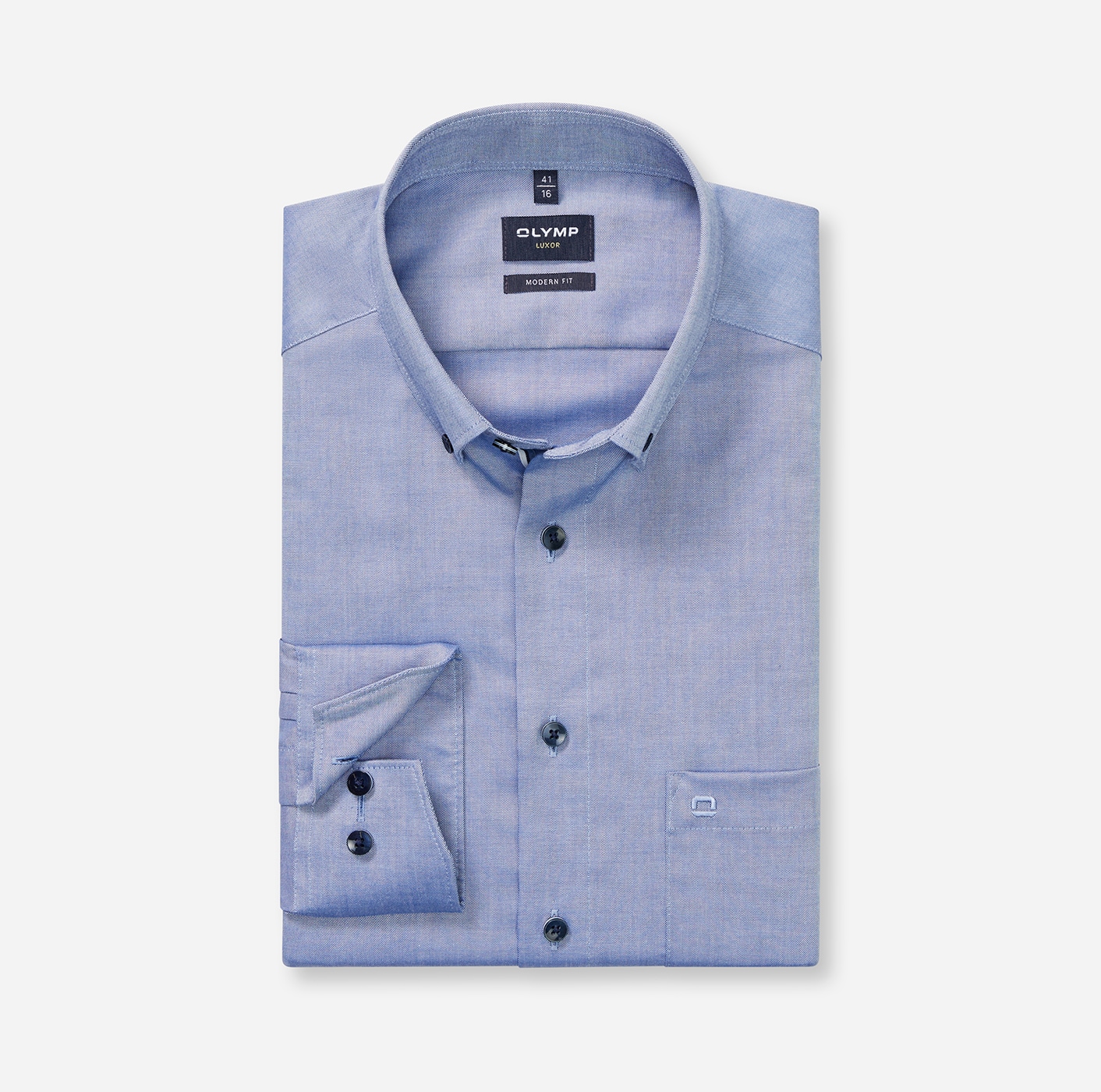 OLYMP Langarmhemd »Luxor«, modern fit, Businesshemd, Button-down-Kragen