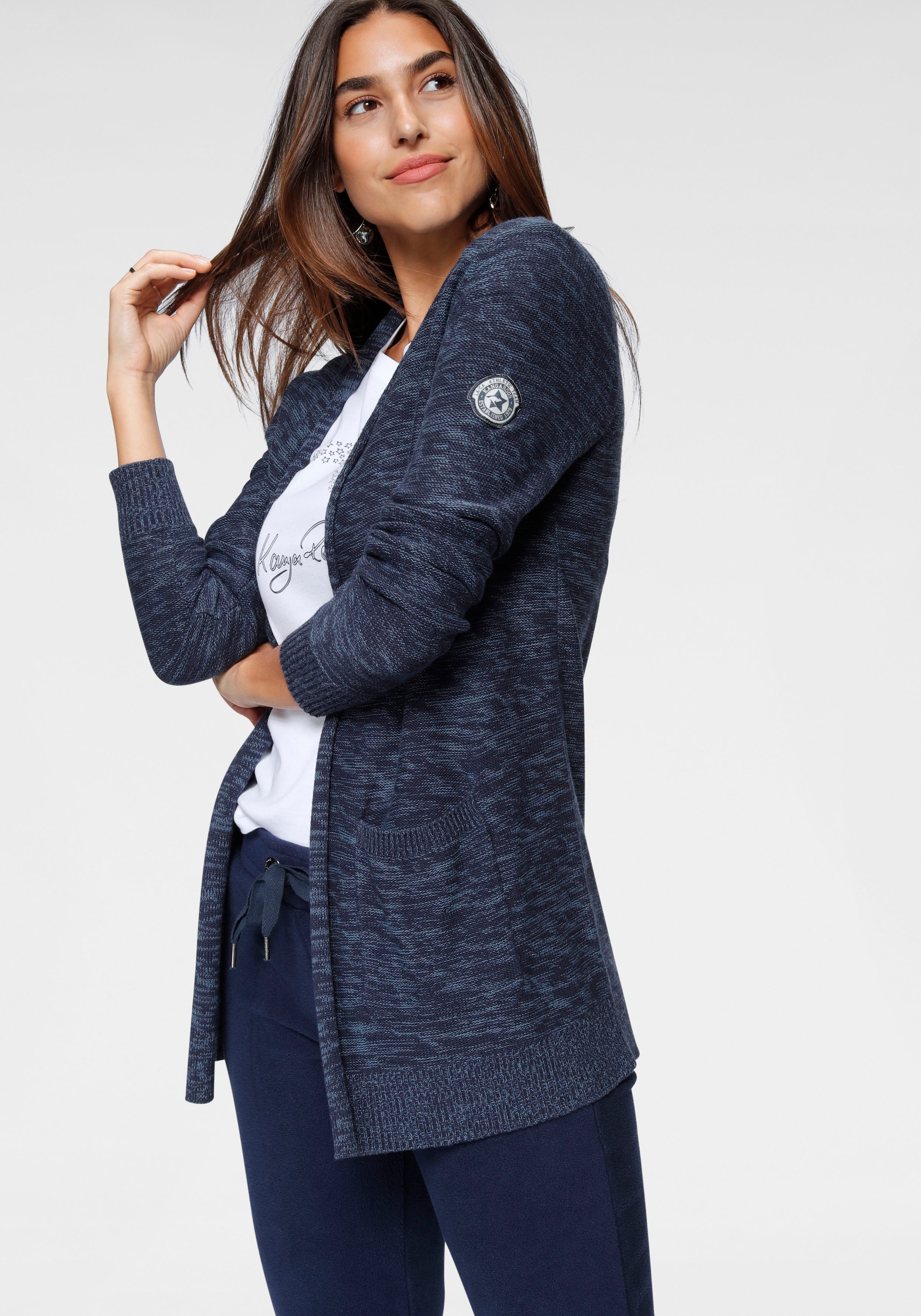 KangaROOS Strickjacke, in melierter Optik