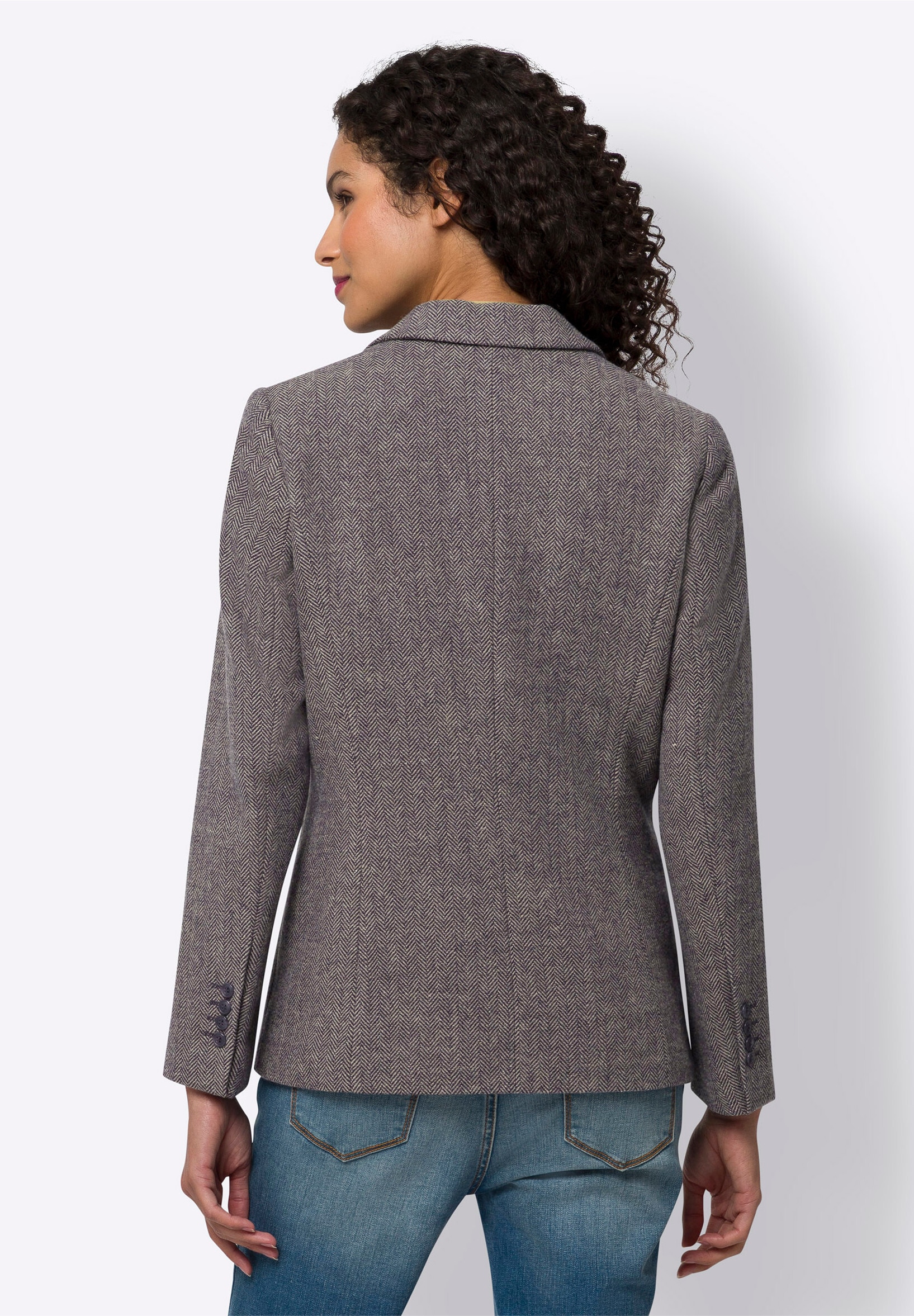 heine Blusenblazer »Blazer Blazer mit Fischgrat-Muster«