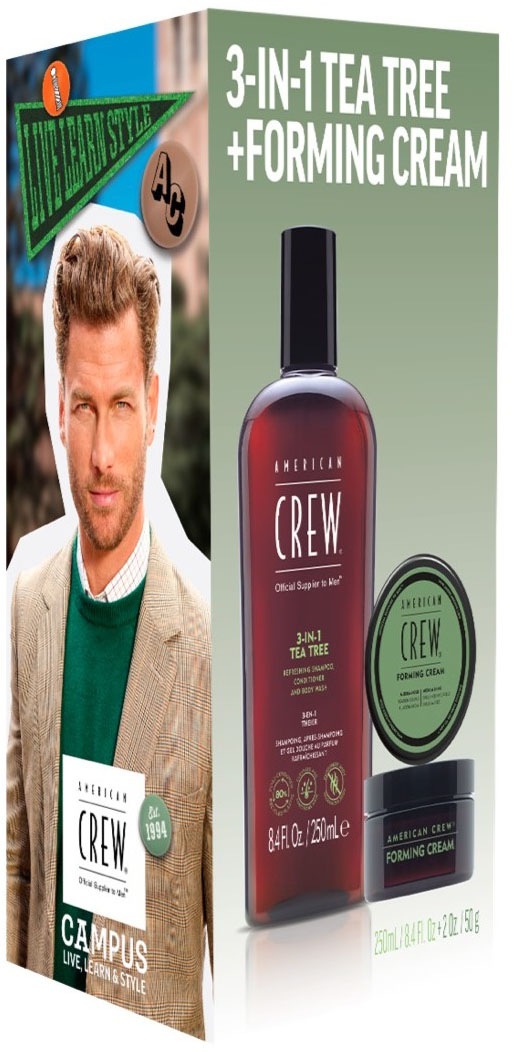 American Crew Haarpflege-Set »Holiday Duo Set - Tea Tree Shampoo 250ml + Forming Cream 50g«, (Set, 2 tlg.), Limited Edition