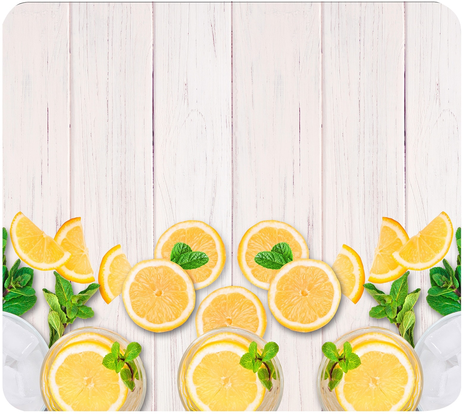 Herd-Abdeckplatte "Zitronen", Glas Silikon