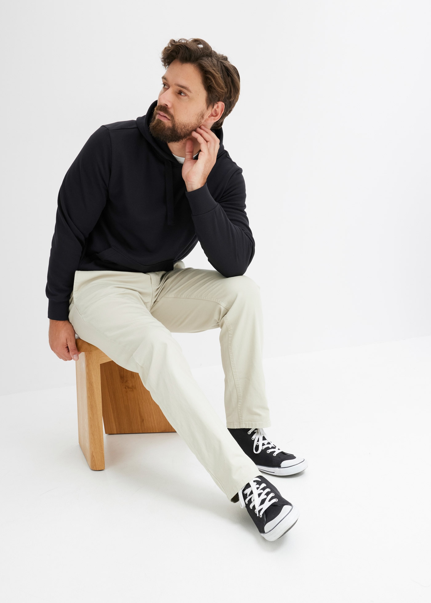 bonprix Kapuzensweatshirt »Hoodie«, Regular Fit, mit Kapuze, angenehme Baumwollmischung
