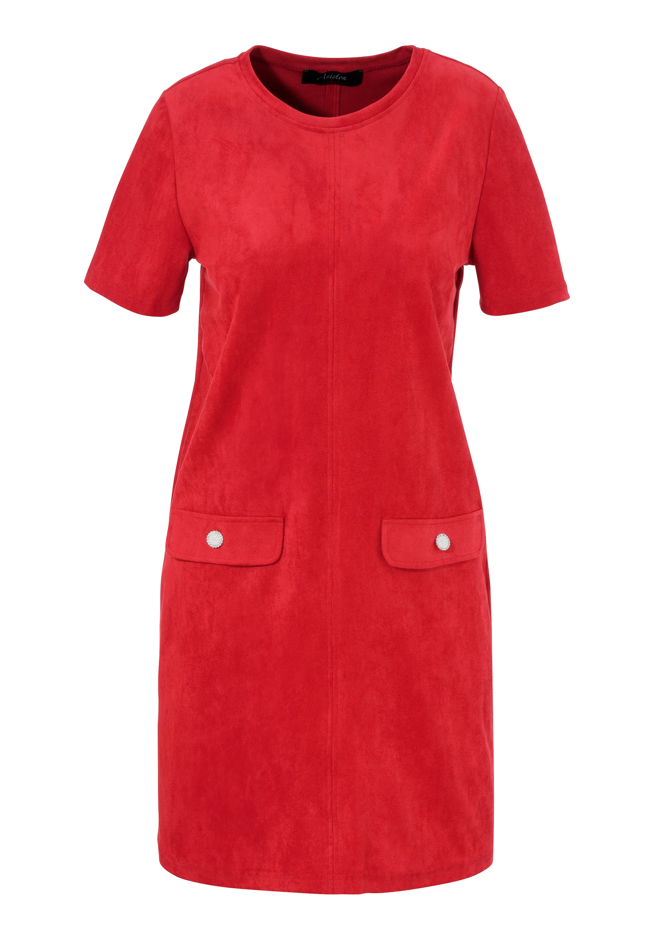 Aniston CASUAL Minikleid, aus elastischem Velours in Wildleder-Optik