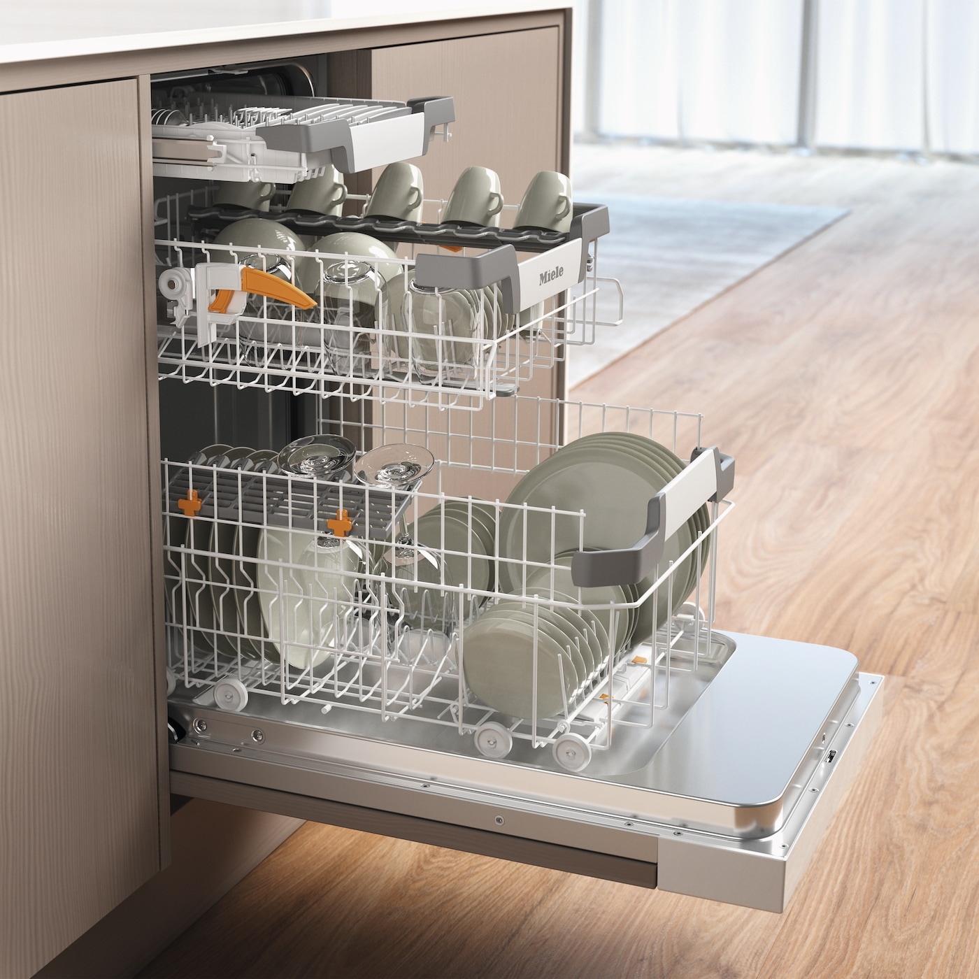 Miele teilintegrierbarer Geschirrspüler G 5740 »SCi SL«, 9 Maßgedecke, Brillantweiß