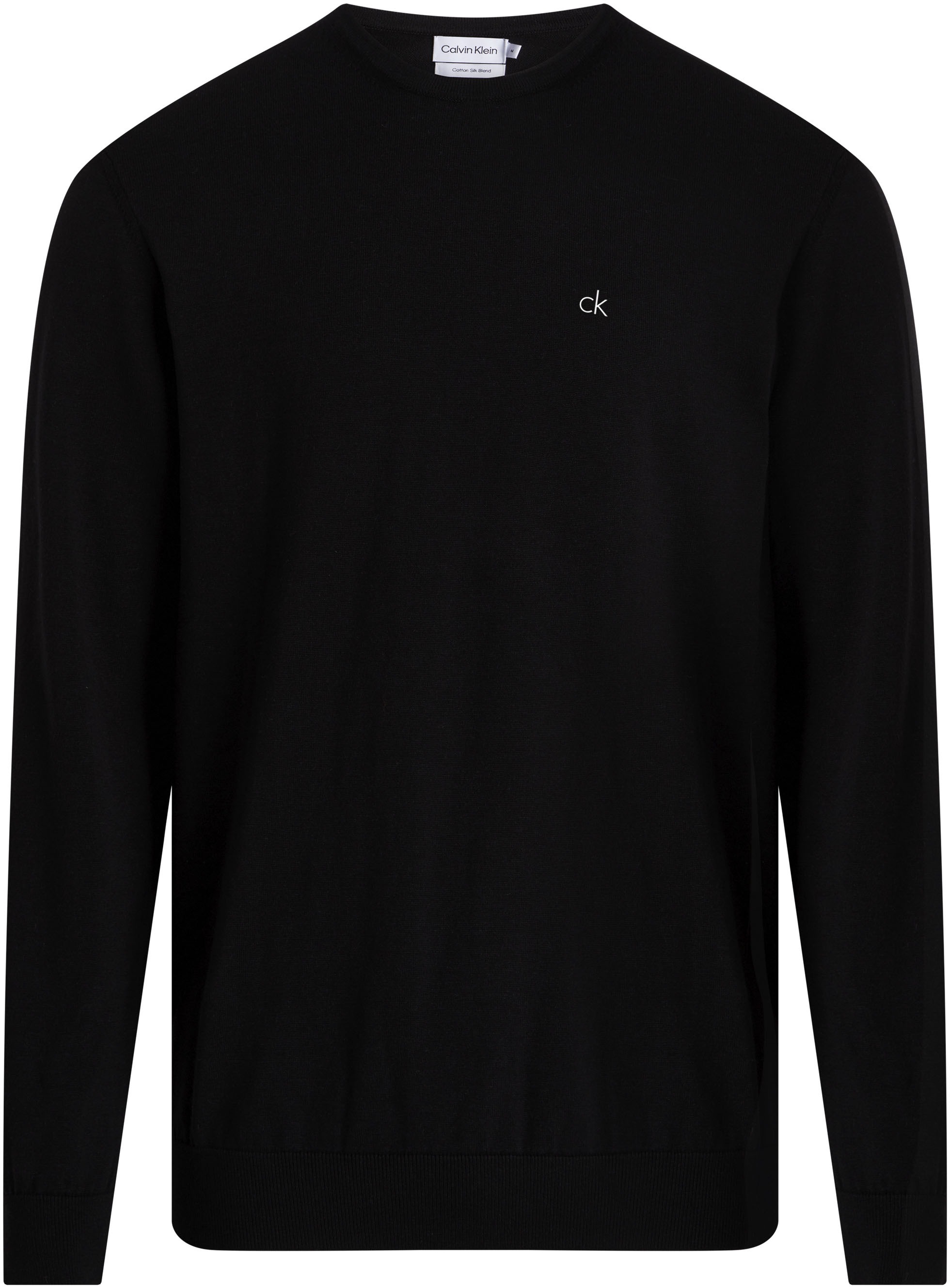 Calvin Klein Rundhalspullover »COTTON SILK BLEND CN SWEATER«, mit Logoprägung