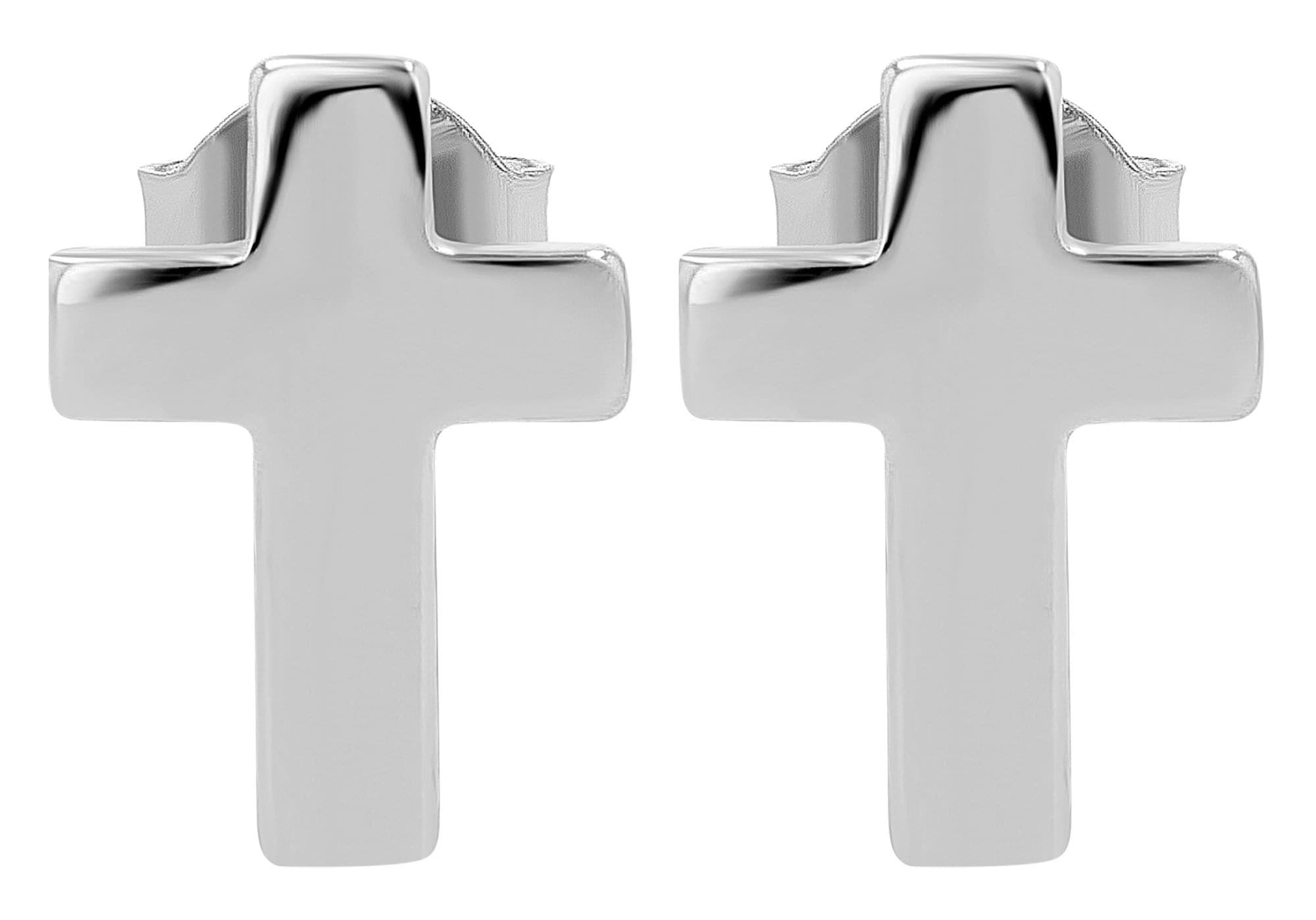 Adelia´s Paar Ohrstecker »Damen Ohrringe ¿ Ohrstecker Kreuz aus 925 Silber«