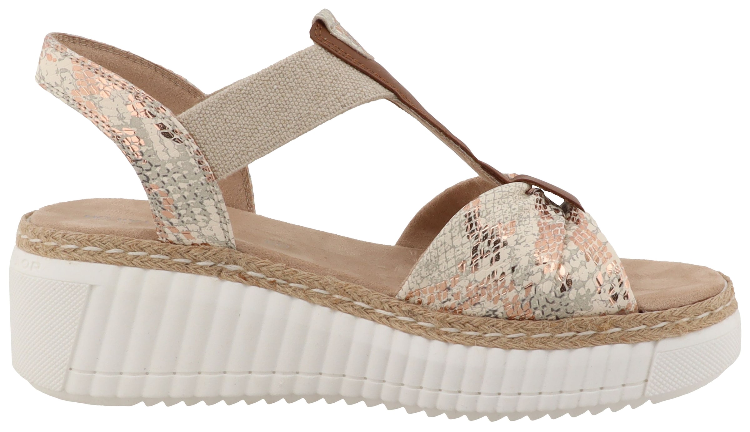 TOM TAILOR Keilsandalette »Vally«  Plateau, Sommerschuh, Riemchensandale in Snake-Optik